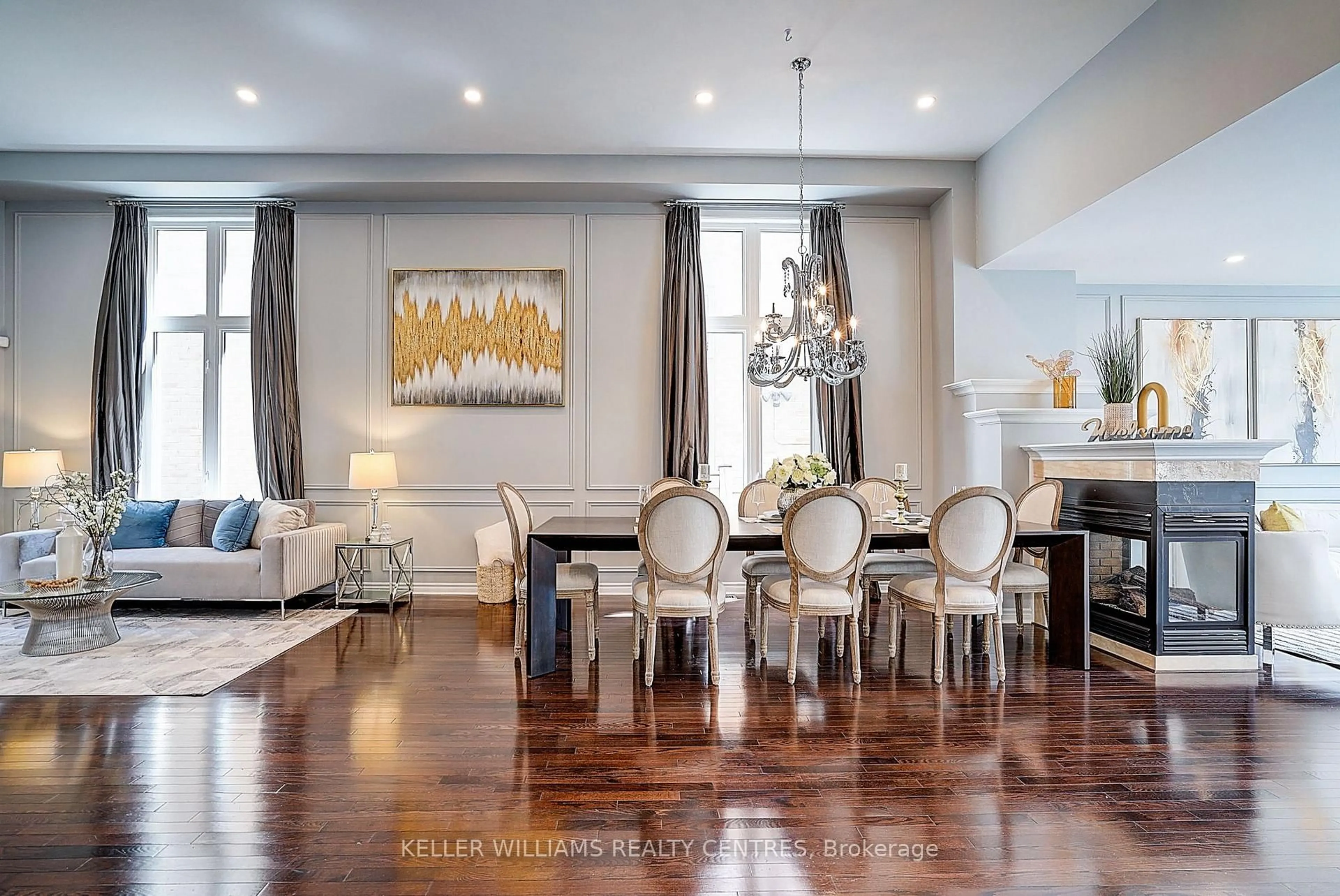 Dining room, wood/laminate floor for 60 Gorman Ave, Vaughan Ontario L4H 3L4