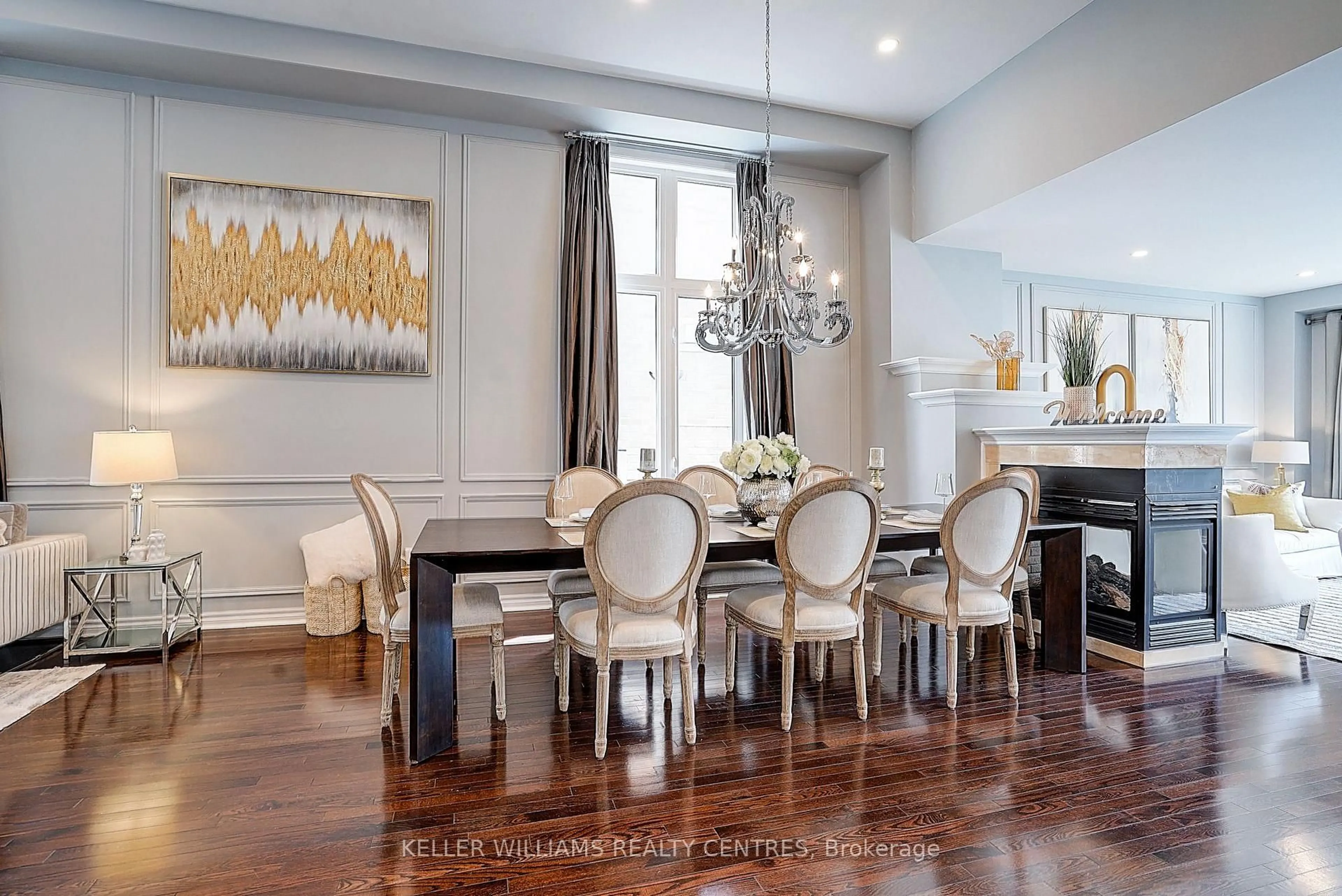 Dining room, wood/laminate floor for 60 Gorman Ave, Vaughan Ontario L4H 3L4