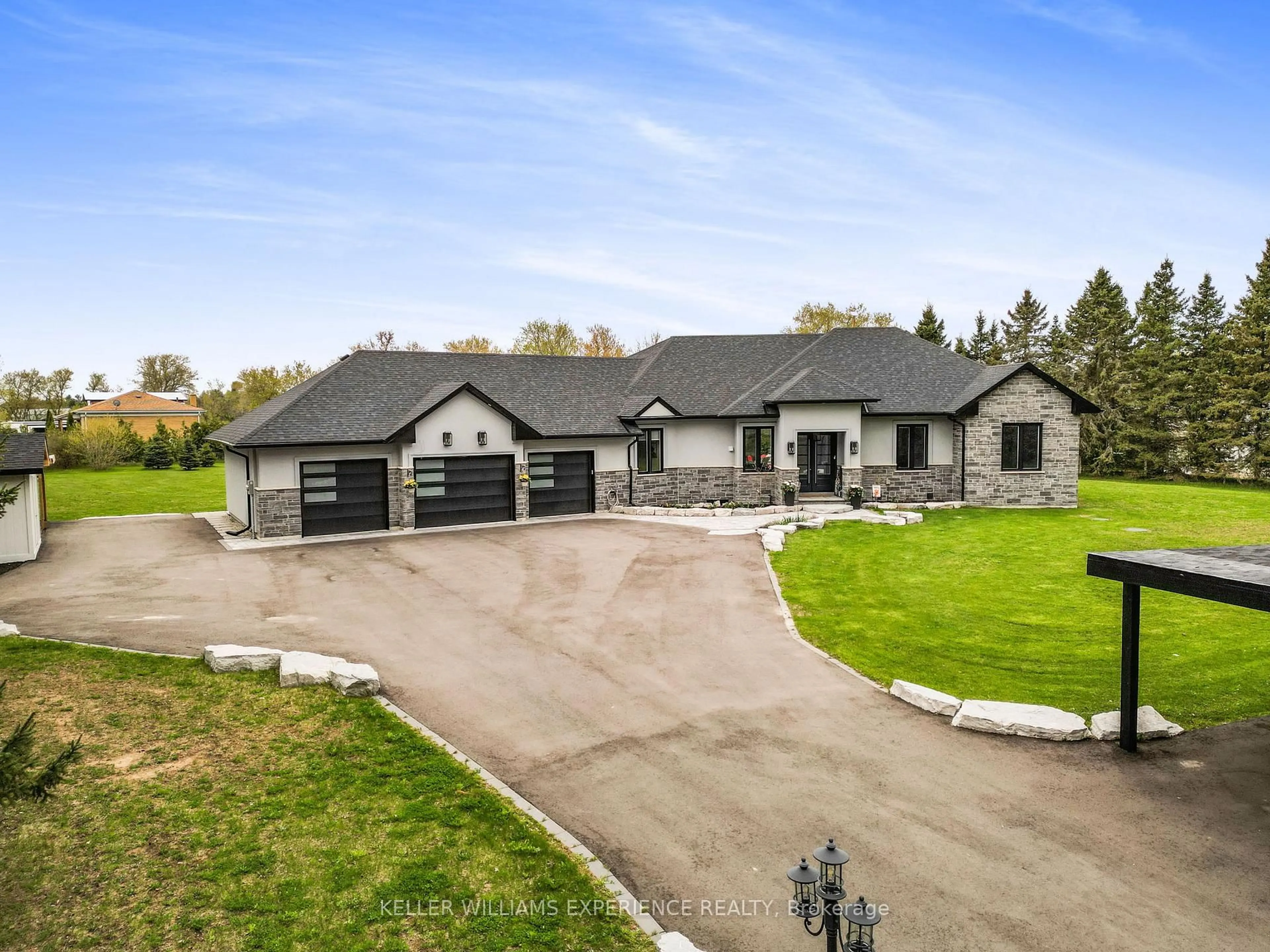A pic from outside/outdoor area/front of a property/back of a property/a pic from drone, street for 7028 Pine Plains Rd, Adjala-Tosorontio Ontario L0M 1J0