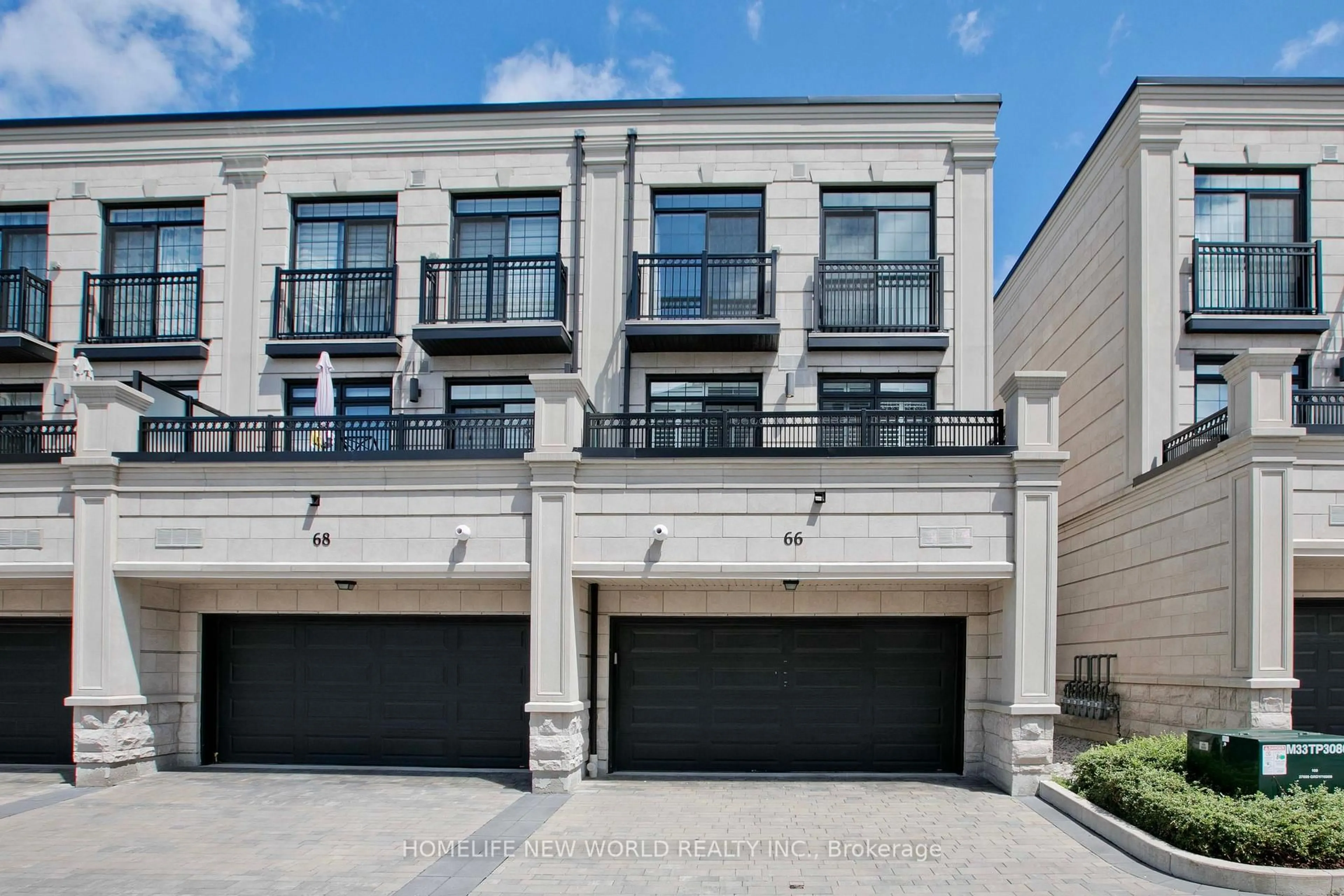 Home with brick exterior material, street for 66 Village Pkwy, Markham Ontario L3R 2E1