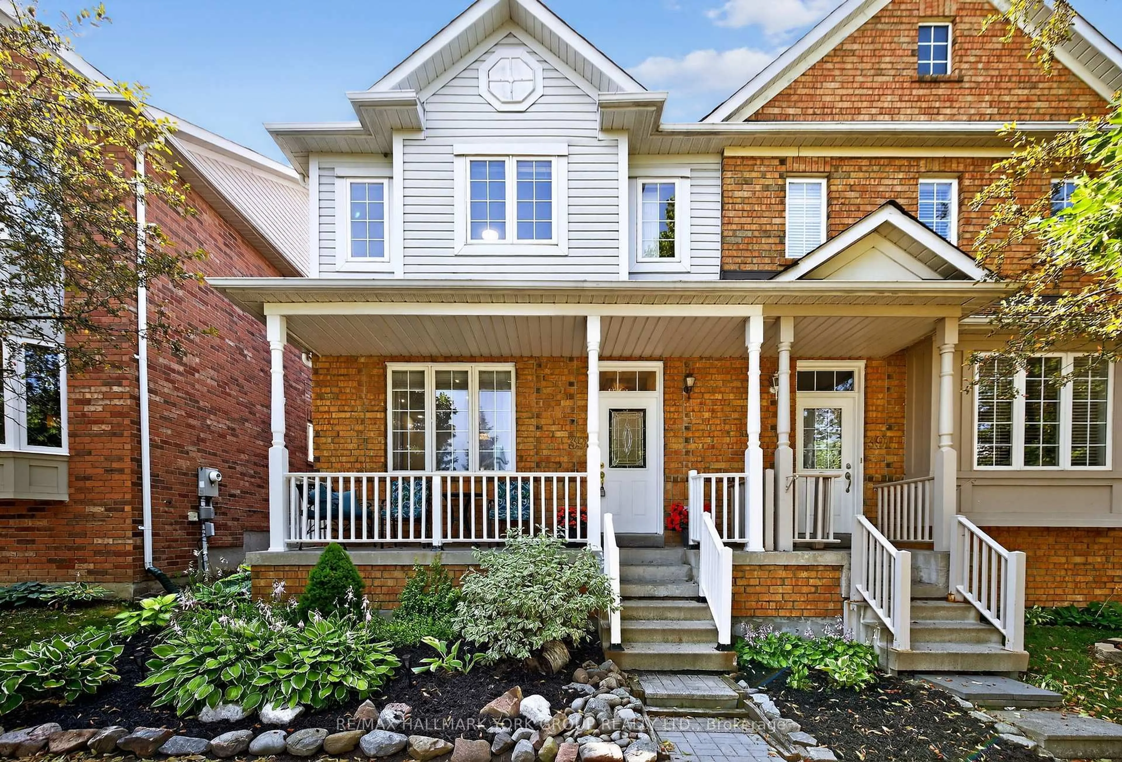 Home with brick exterior material, street for 393 Hollandview Tr, Aurora Ontario L4G 7M6