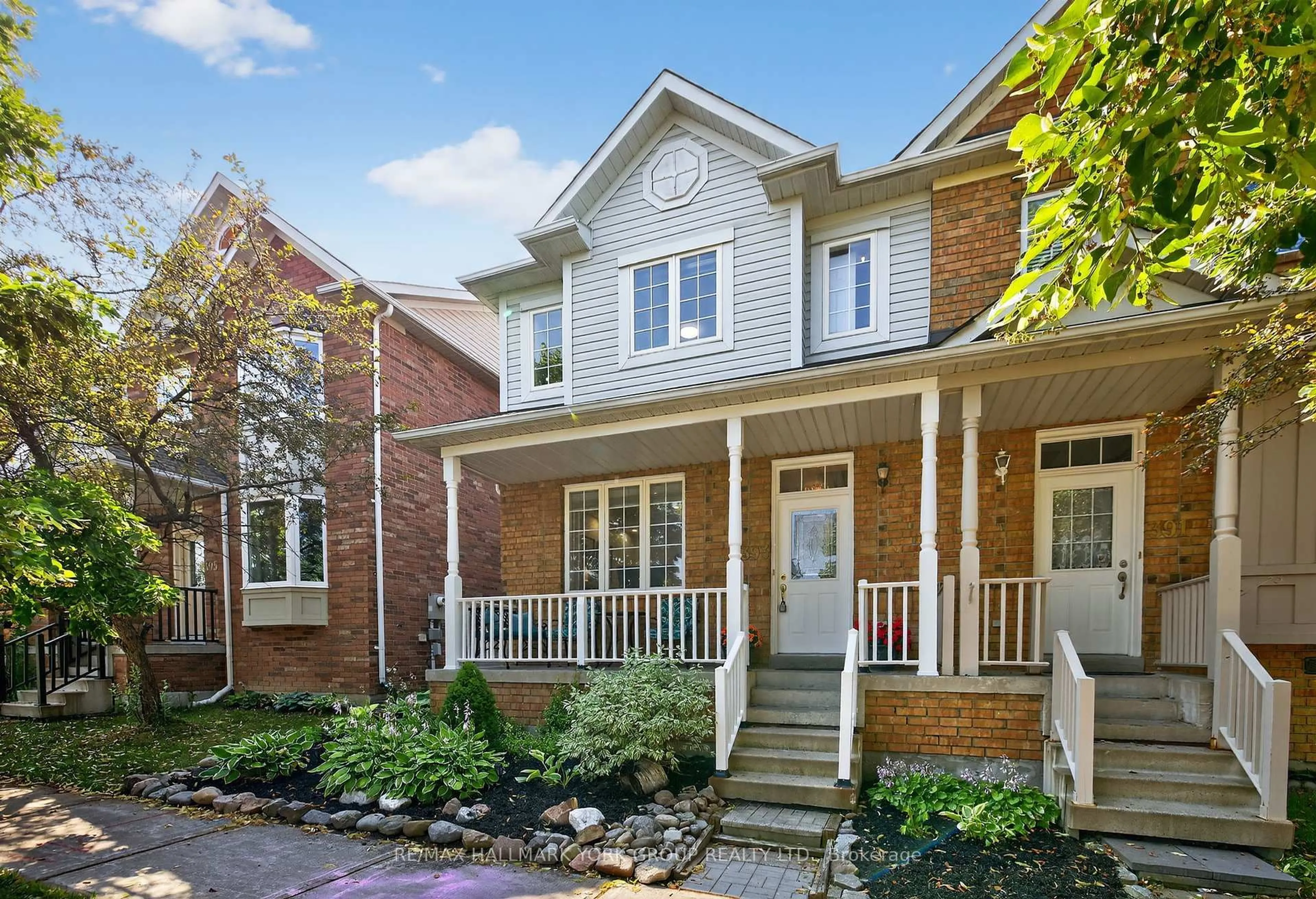 Home with brick exterior material, street for 393 Hollandview Tr, Aurora Ontario L4G 7M6