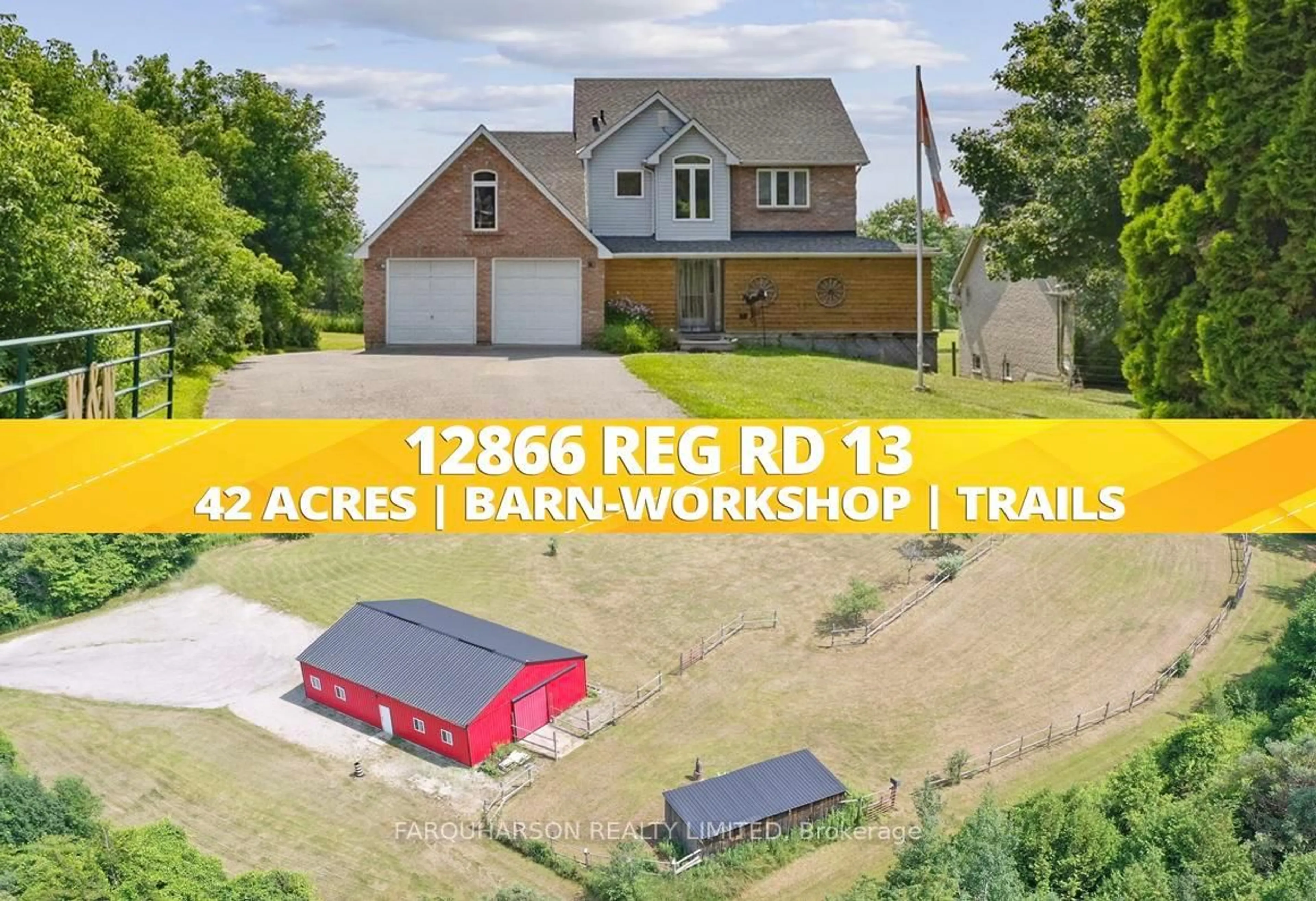 A pic from outside/outdoor area/front of a property/back of a property/a pic from drone, street for 12866 Regional Road 39, Uxbridge Ontario L0E 1T0