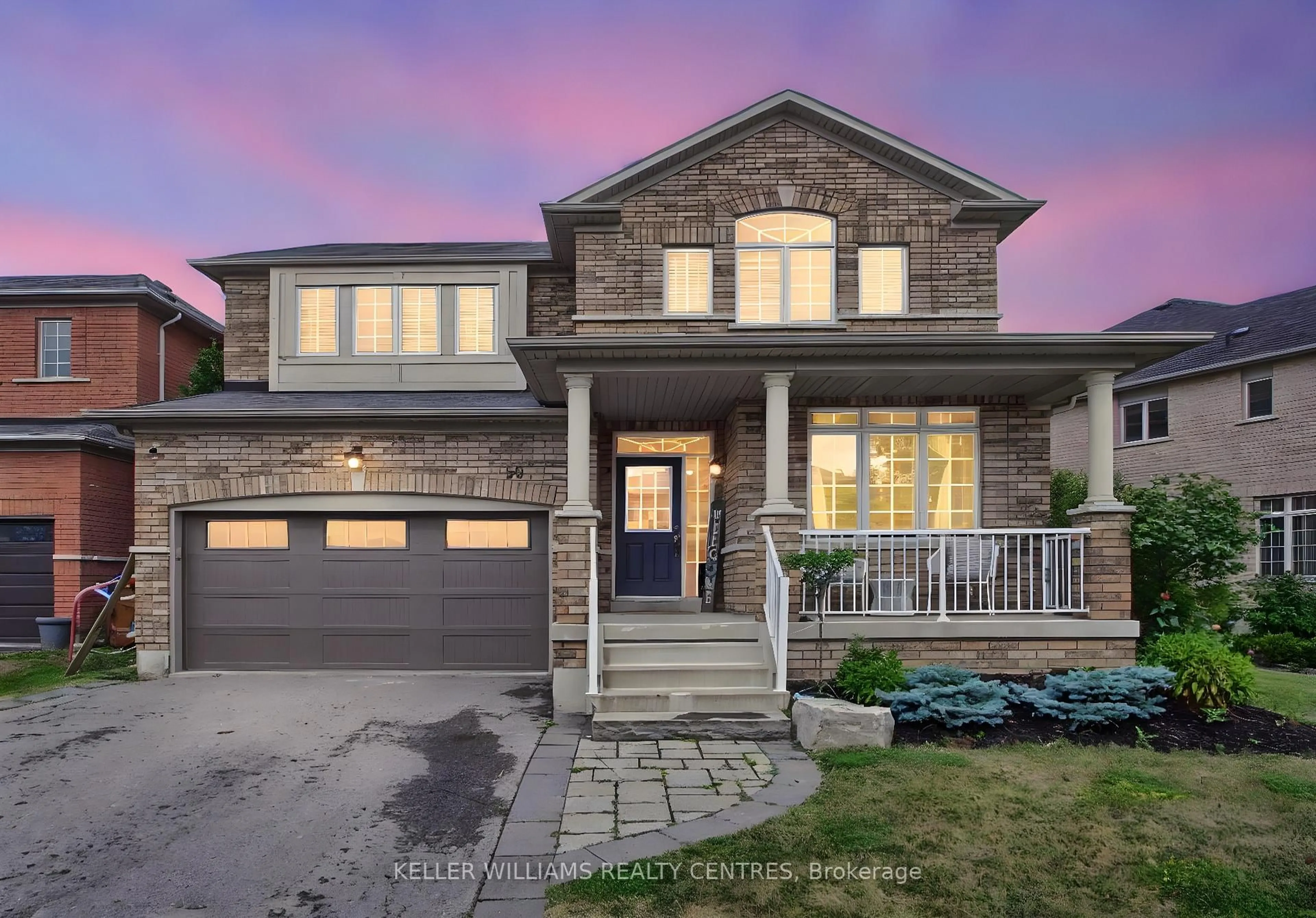 Home with brick exterior material, street for 56 Pointon St, Aurora Ontario L4G 0J8