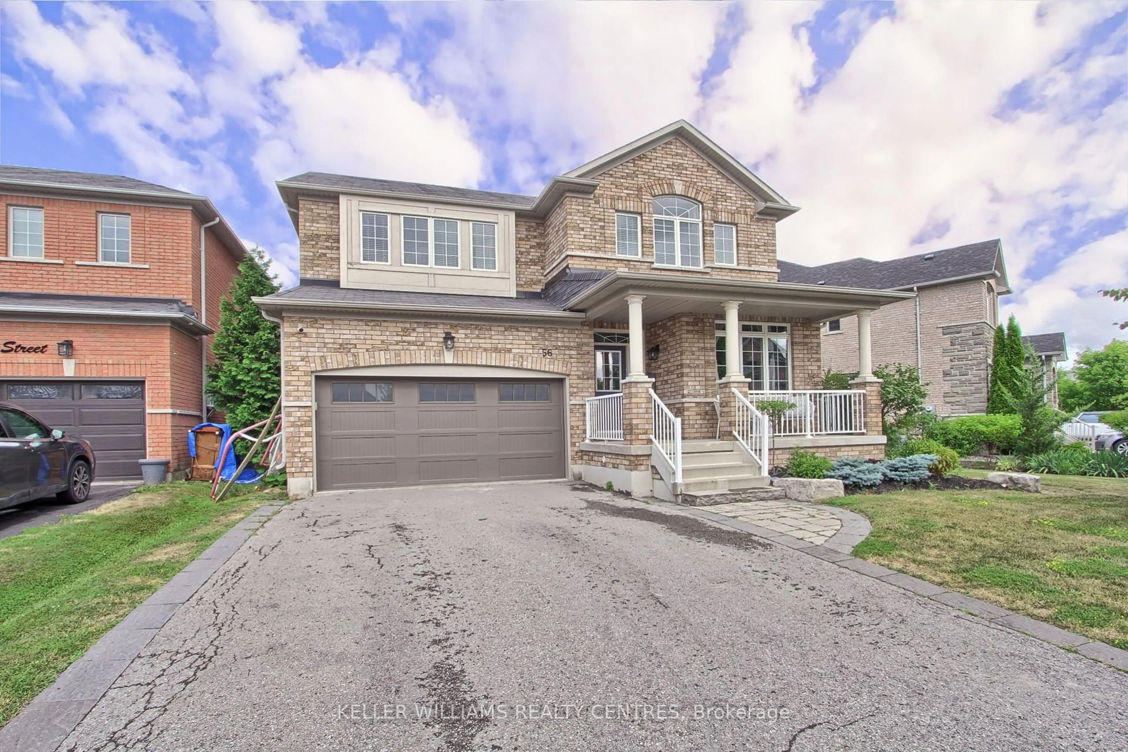Home with brick exterior material, street for 56 Pointon St, Aurora Ontario L4G 0J8