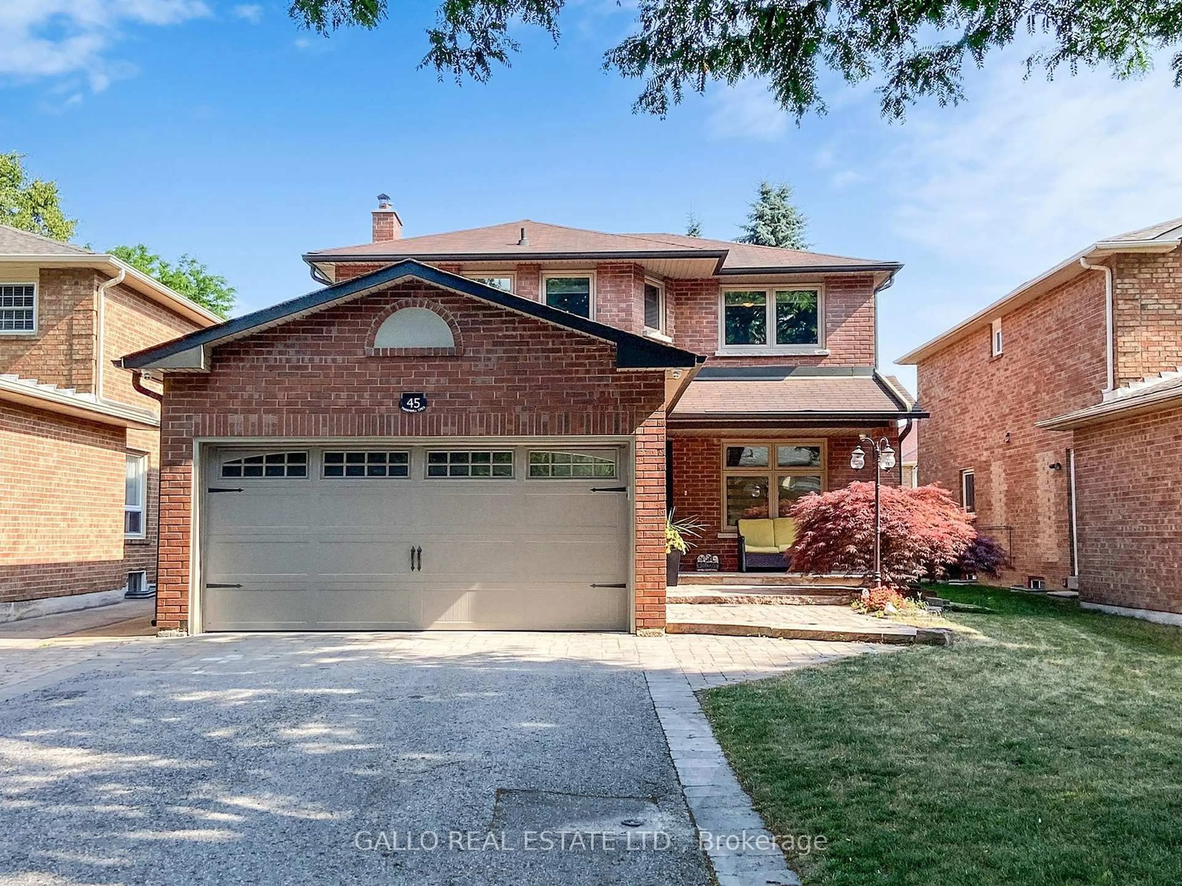 Home with brick exterior material, street for 45 Timbermill Cres, Markham Ontario L3P 6W8
