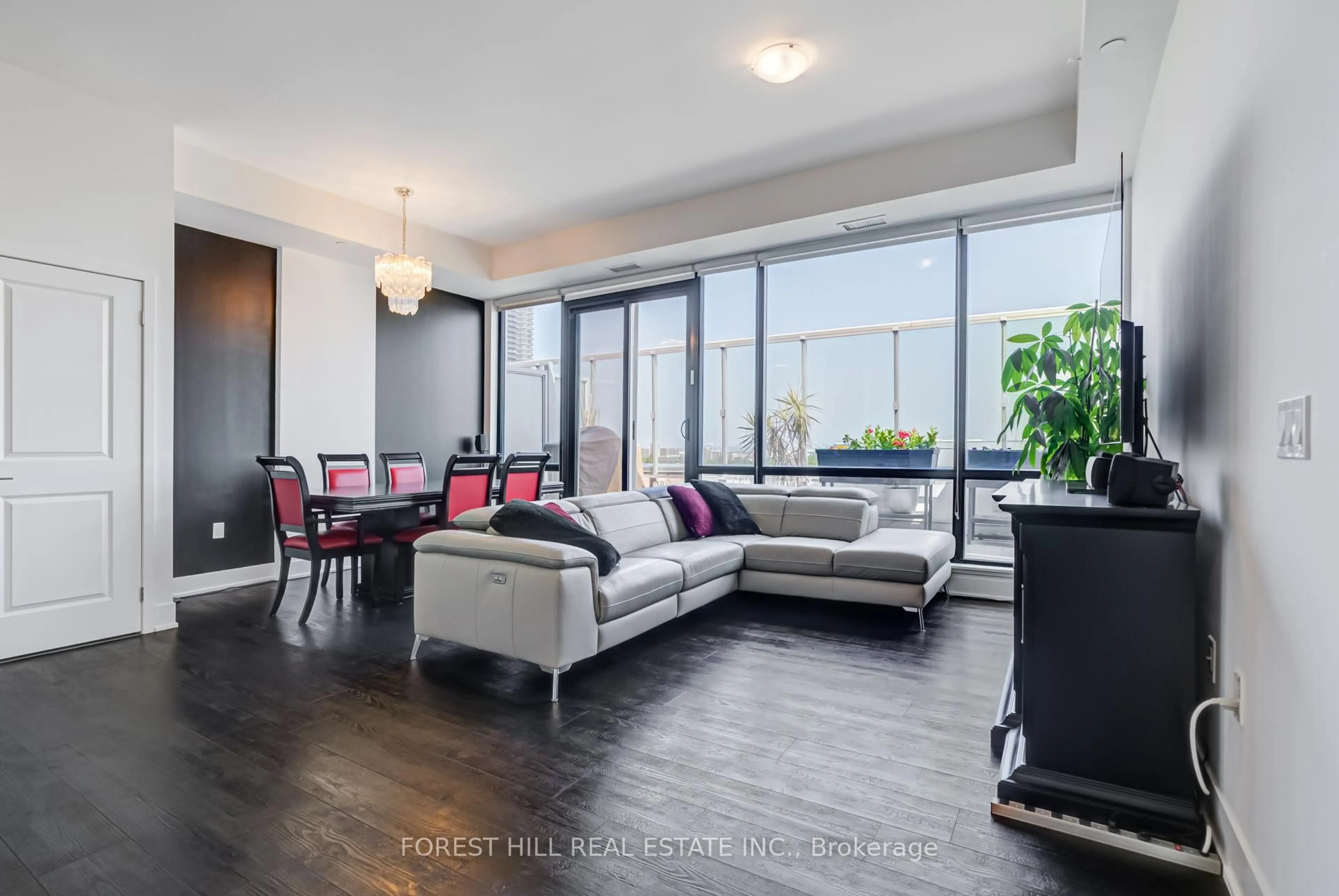 Living room with furniture, unknown for 2908 Highway 7 Rd #616E, Vaughan Ontario L4K 0K5