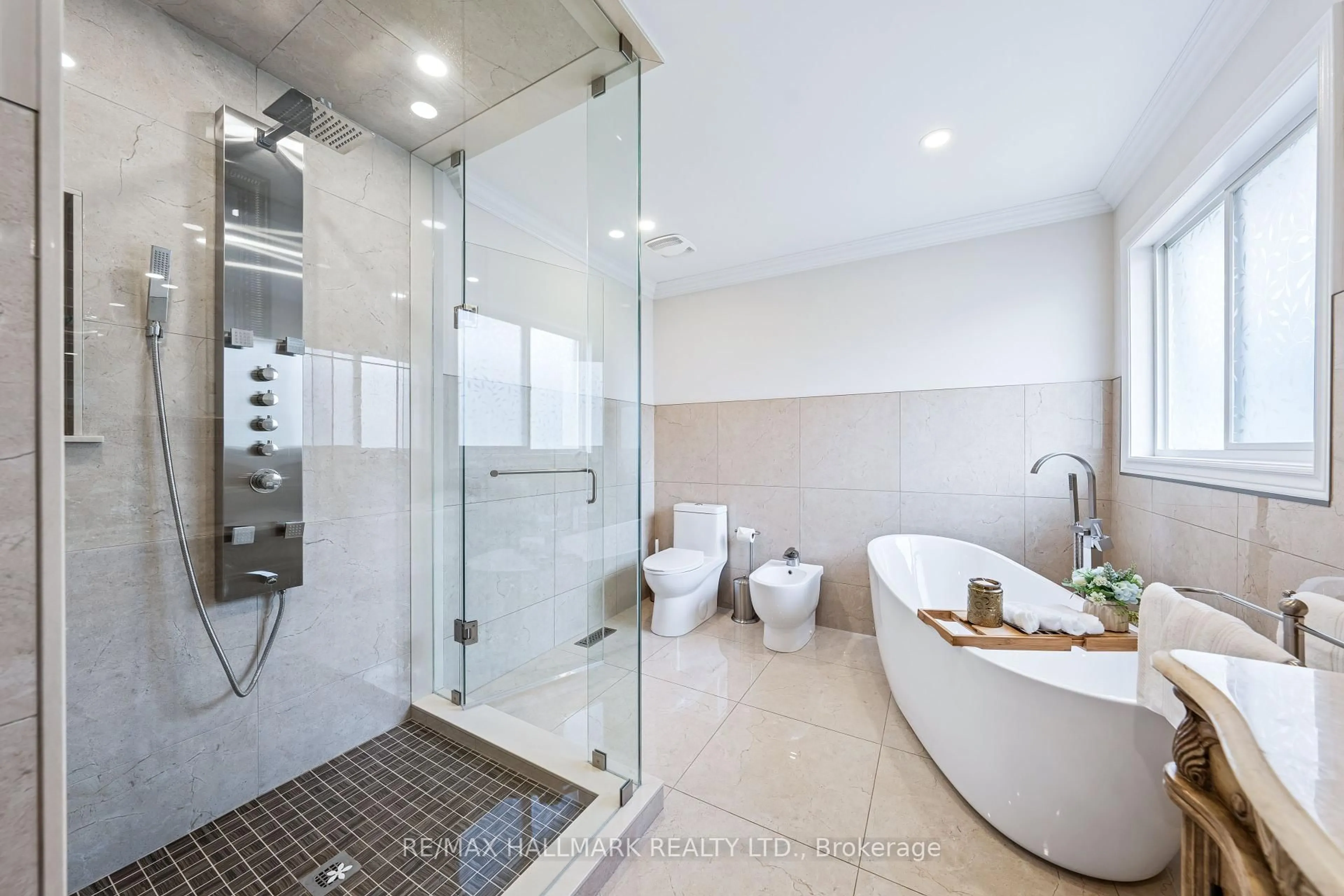Contemporary bathroom, ceramic/tile floor for 61 Vanguard Rd, Vaughan Ontario L4K 5G6