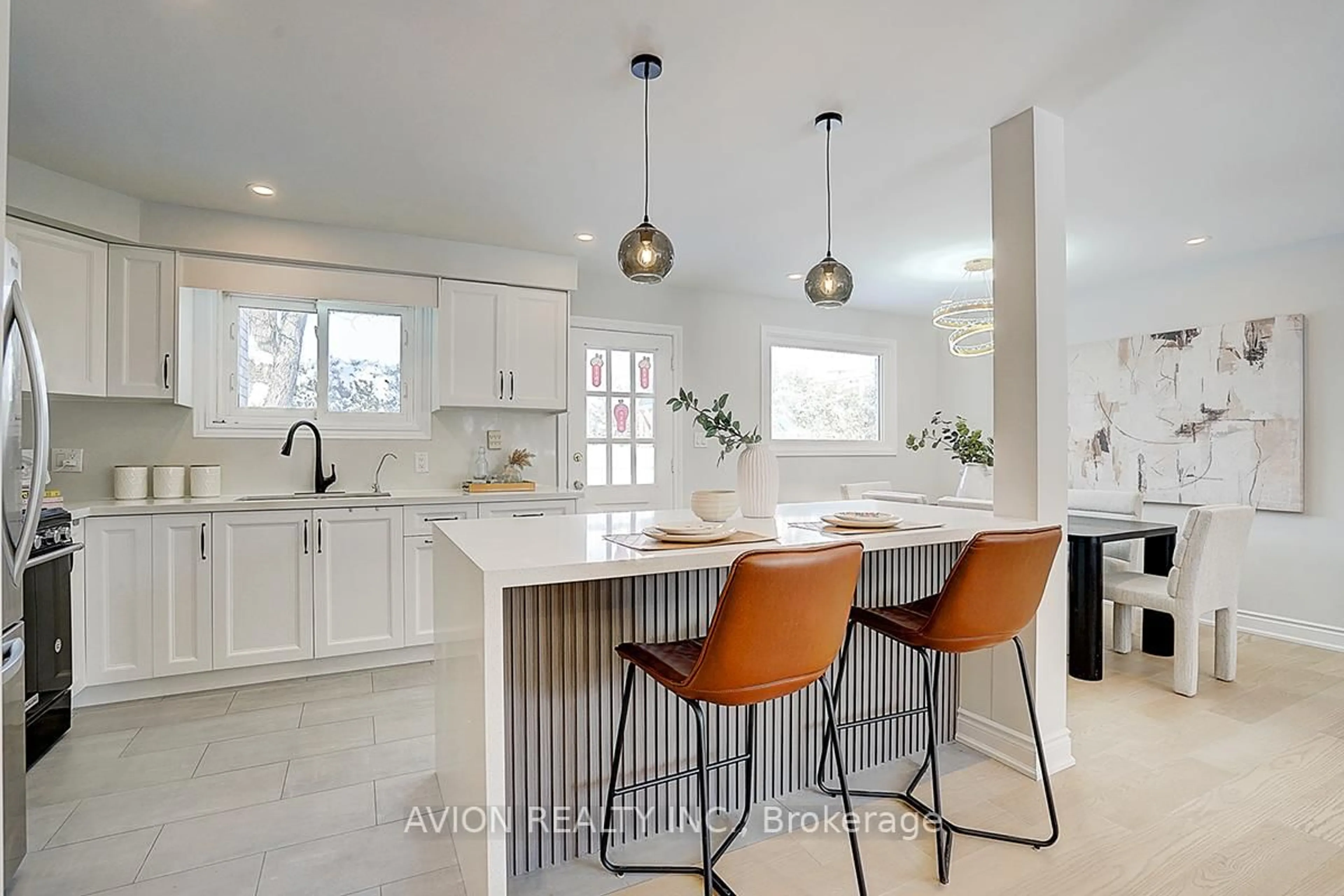 Contemporary kitchen, ceramic/tile floor for 24 Drakefield Rd, Markham Ontario L3P 1G5