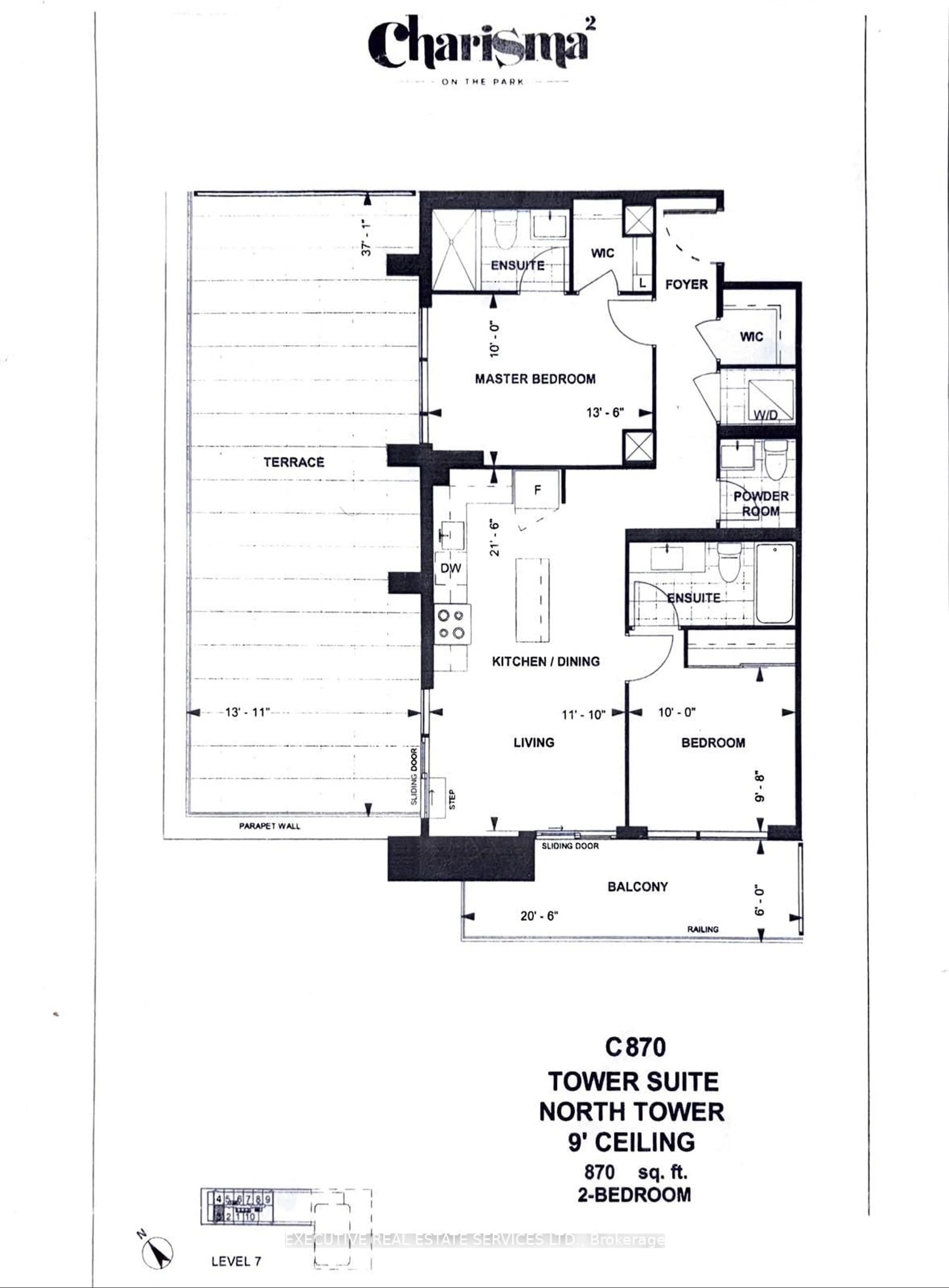 Floor plan for 8960 Jane St #703, Vaughan Ontario L4K 2M9