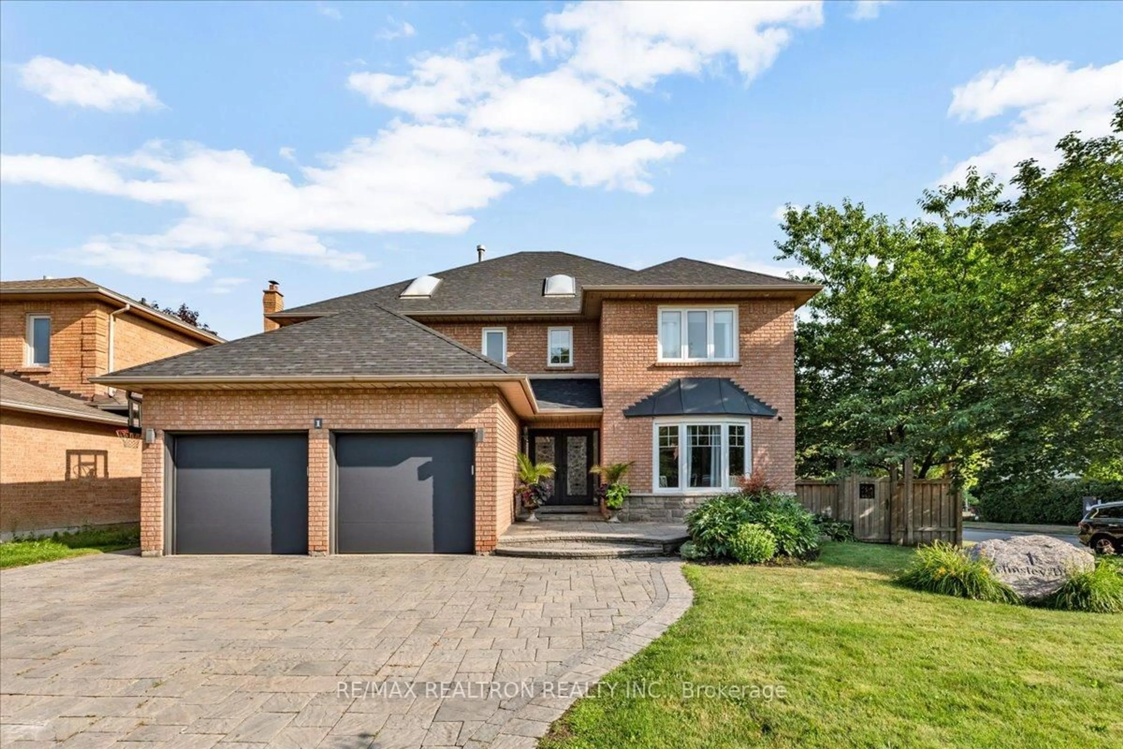 Home with brick exterior material, street for 1 Elmsley Dr, Richmond Hill Ontario L4C 8S2