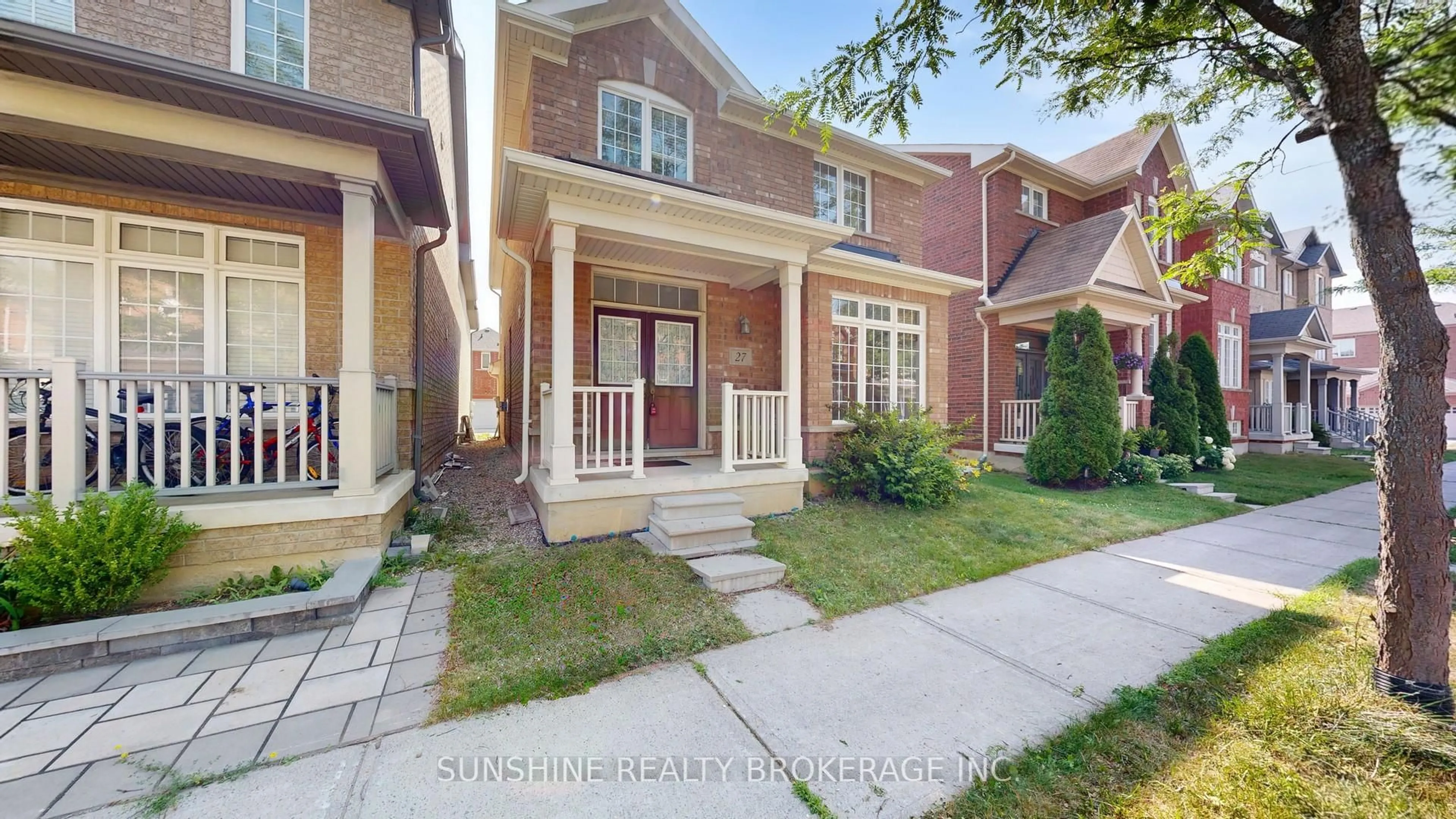 Home with brick exterior material, street for 27 Harlan St, Markham Ontario L6B 0R8