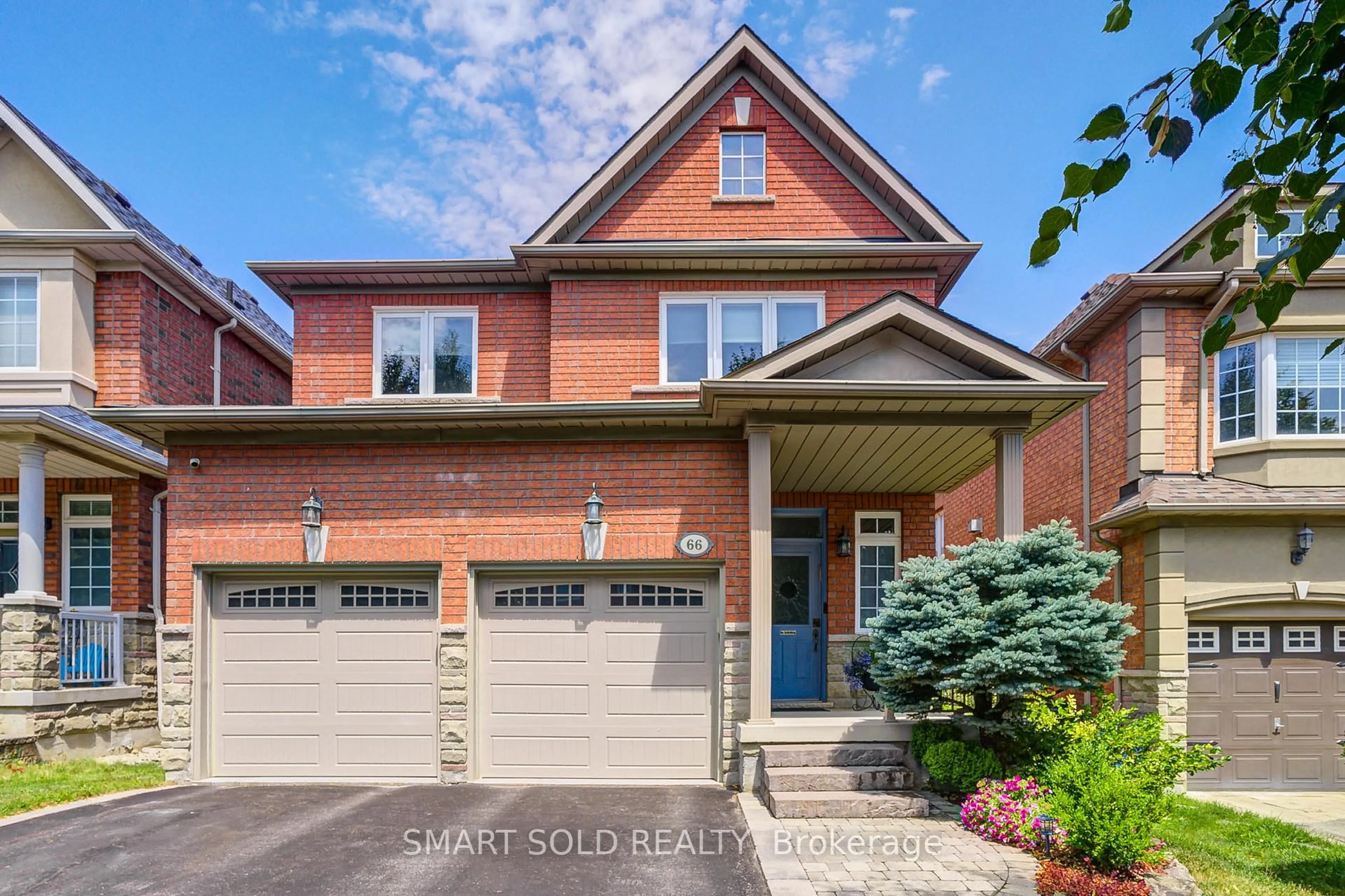 Home with brick exterior material, street for 66 RAVEL Dr, Vaughan Ontario L4J 8Z3