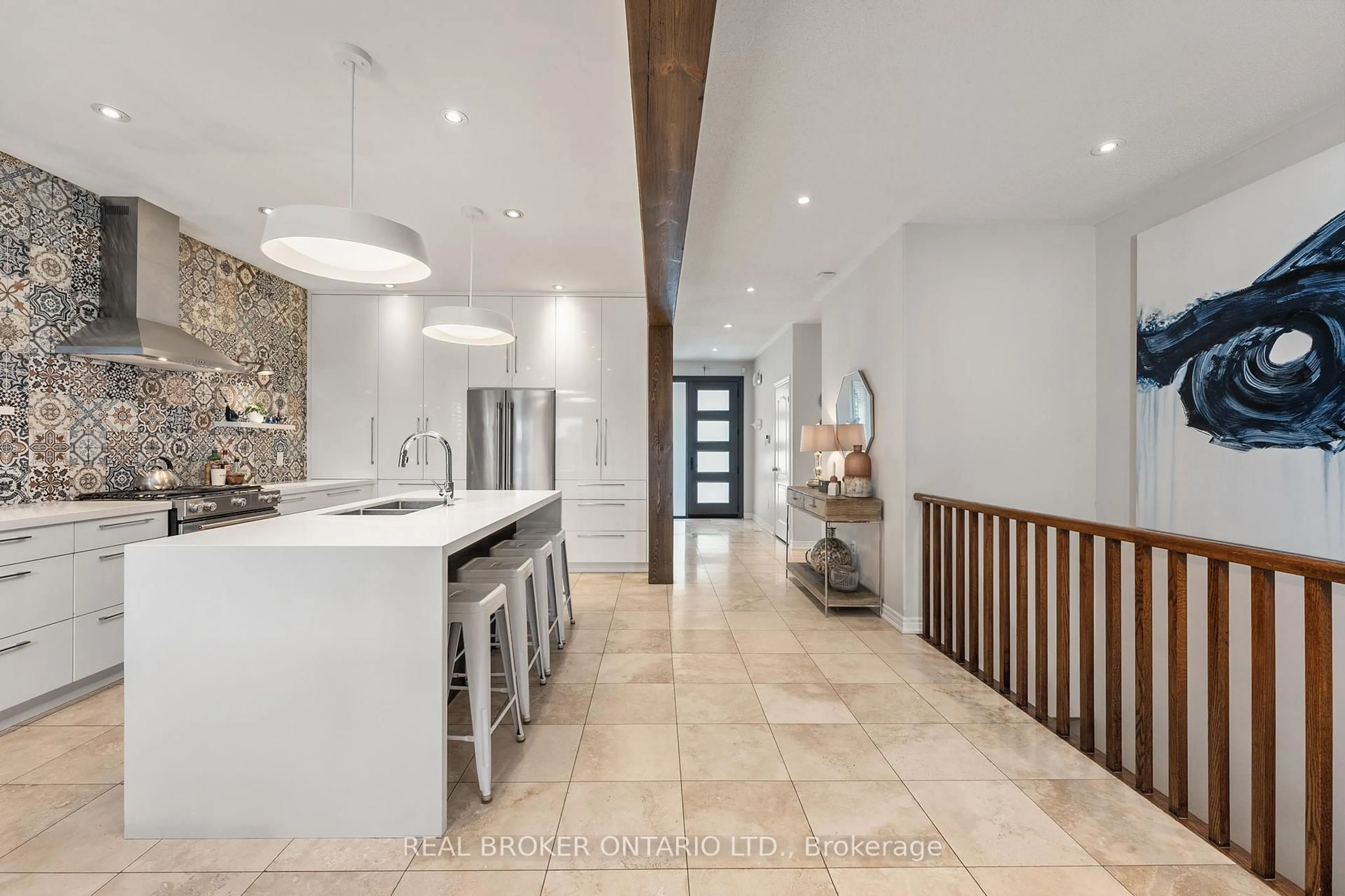 Contemporary kitchen, ceramic/tile floor for 139 Metcalfe Dr, Bradford West Gwillimbury Ontario L3Z 3J2