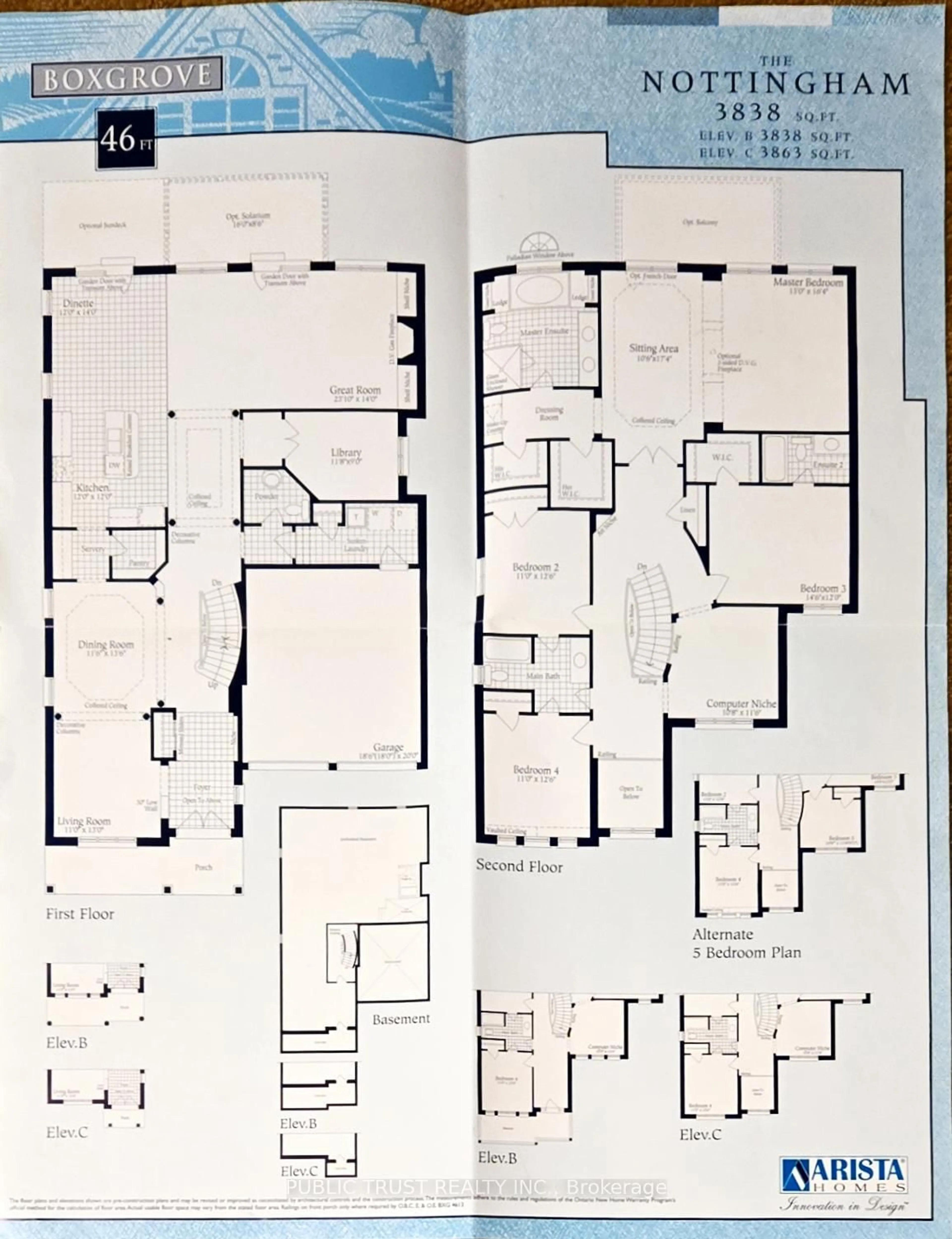 Floor plan for 54 Pagnello Crt, Markham Ontario L6B 0T3