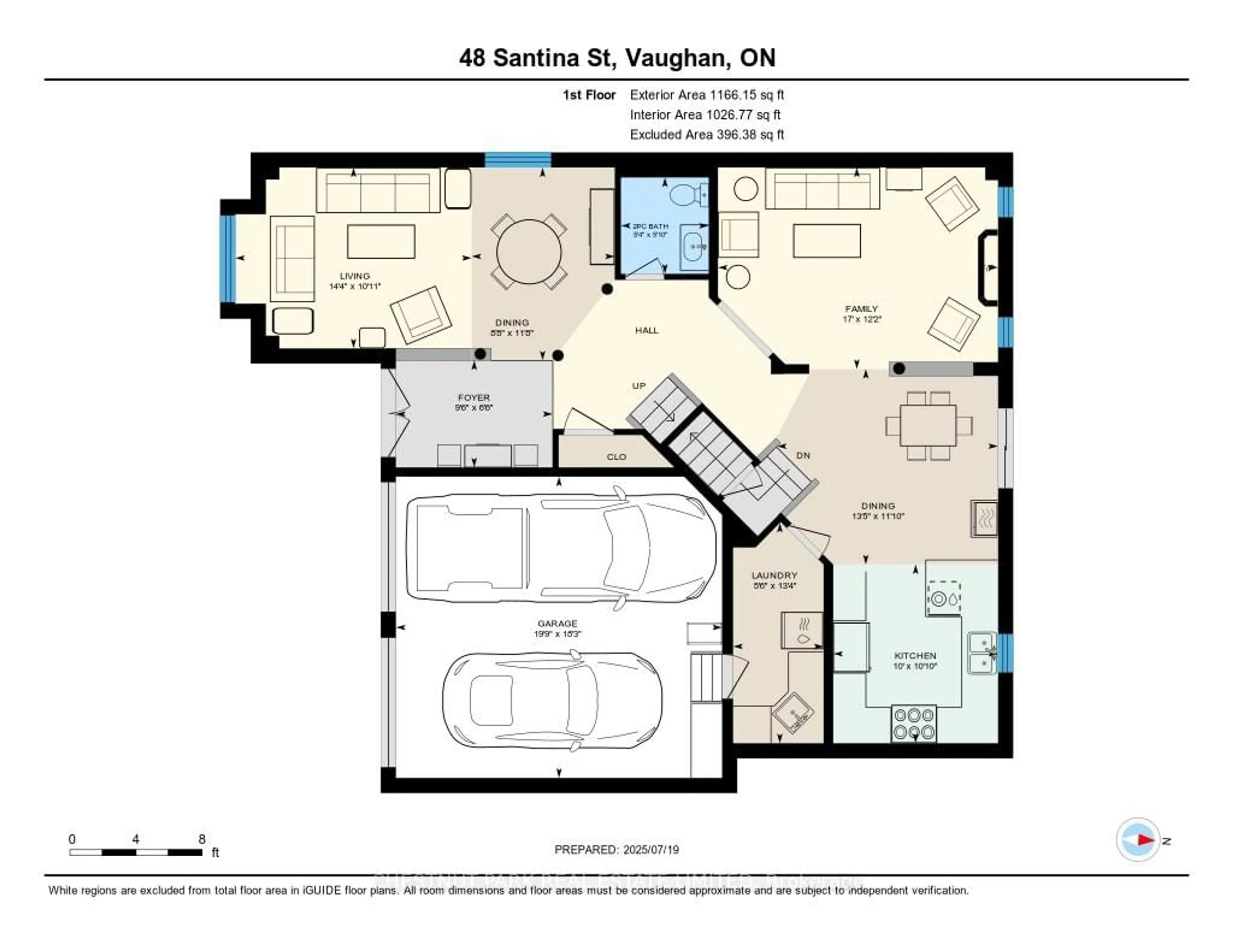 Floor plan for 48 Santina St, Vaughan Ontario L4H 2M2