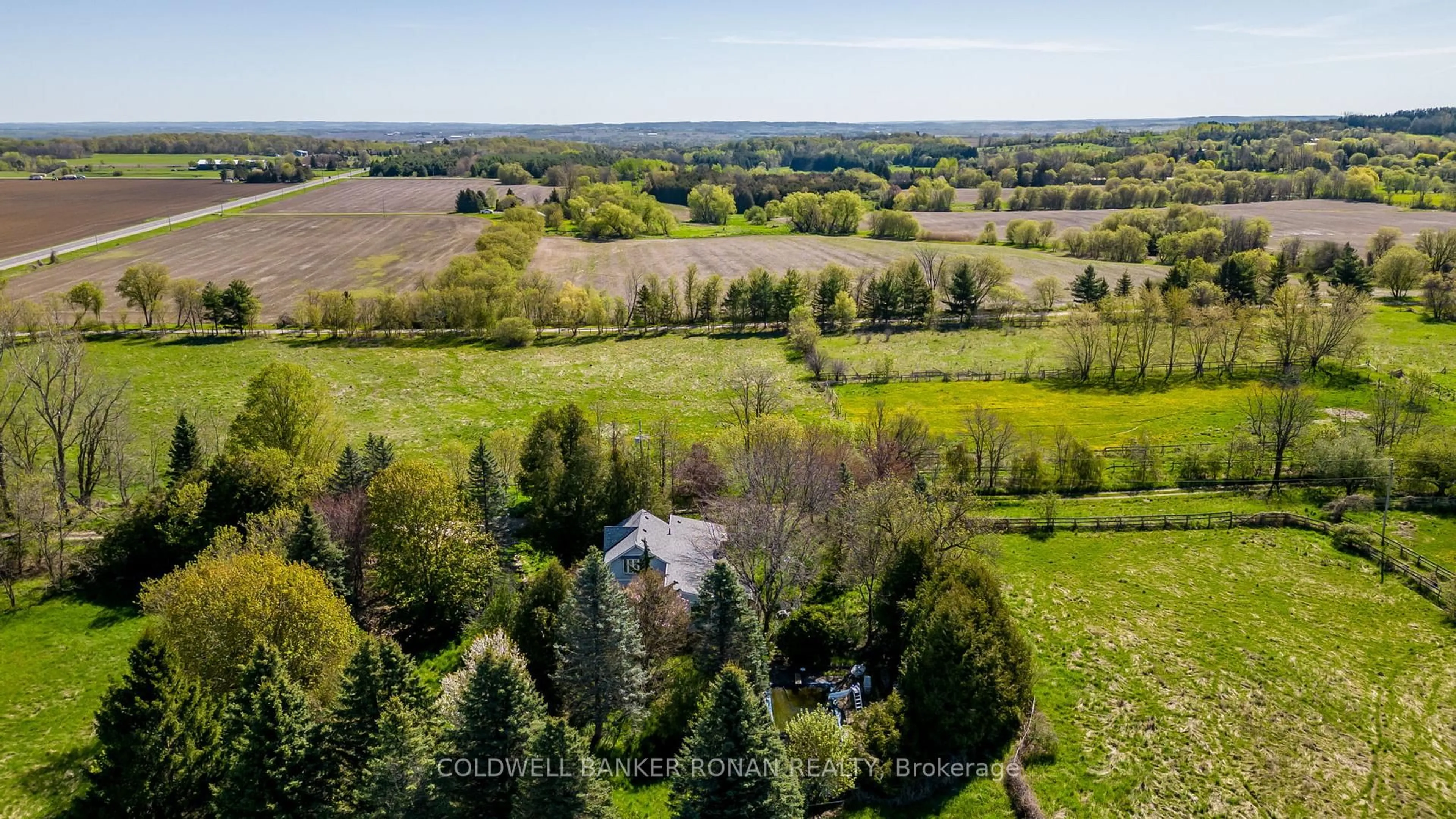 A pic from outside/outdoor area/front of a property/back of a property/a pic from drone, water/lake/river/ocean view for 8689 County Rd 1, Adjala-Tosorontio Ontario L0G 1L0