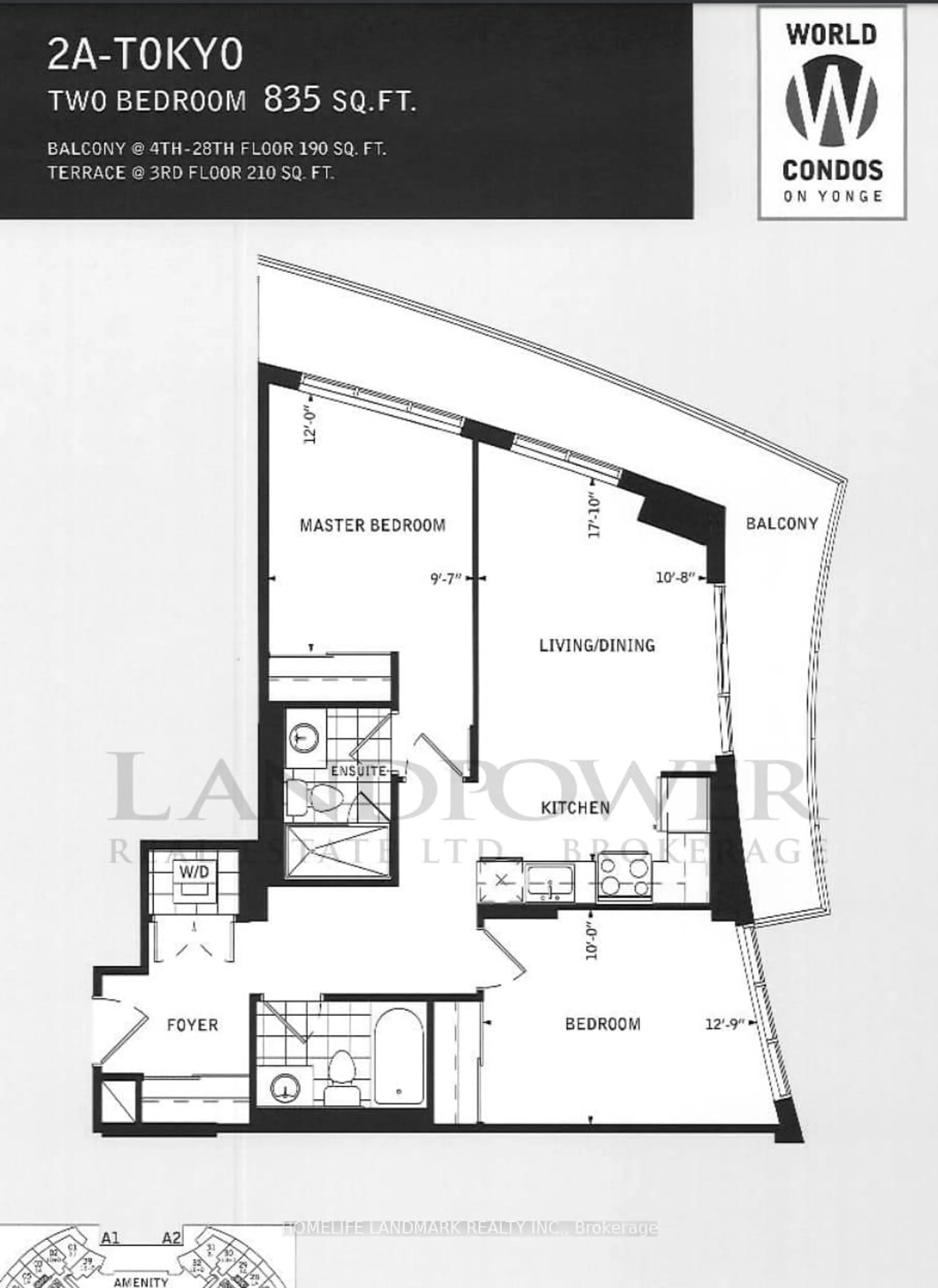 Floor plan for 7171 Yonge St #1101, Markham Ontario L3T 0C5