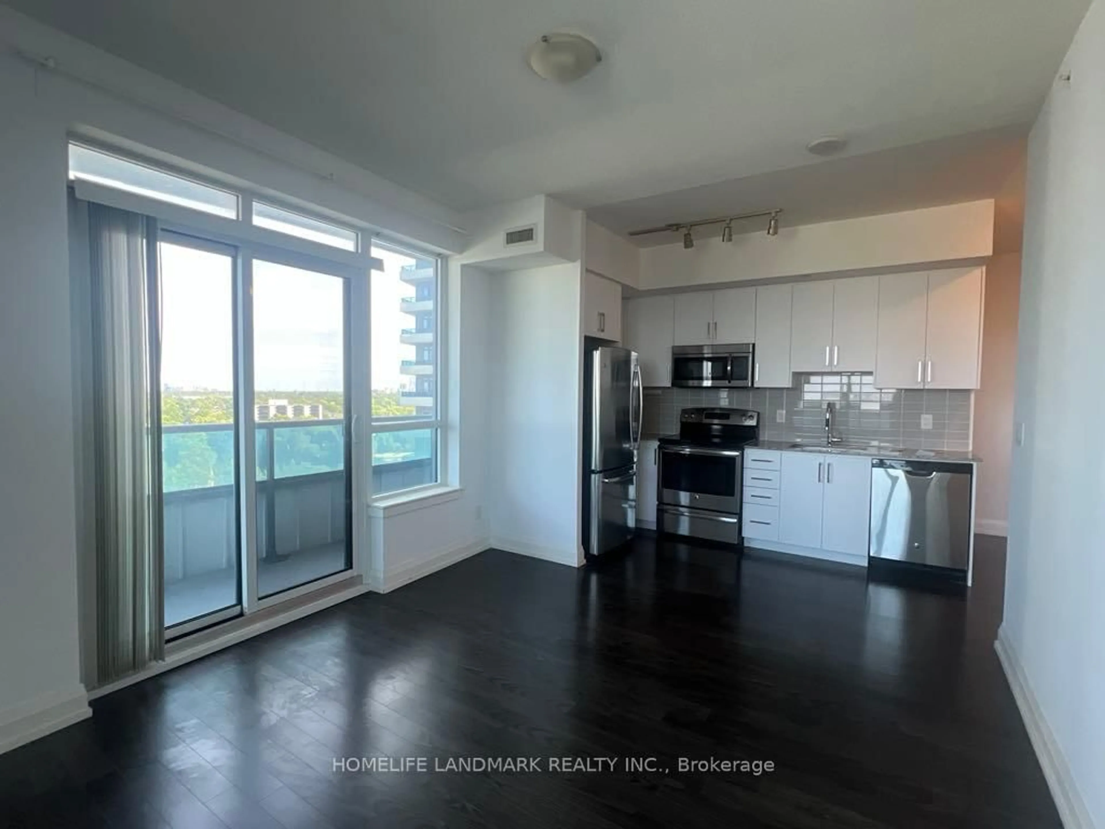 Open concept kitchen, wood/laminate floor for 7171 Yonge St #1101, Markham Ontario L3T 0C5