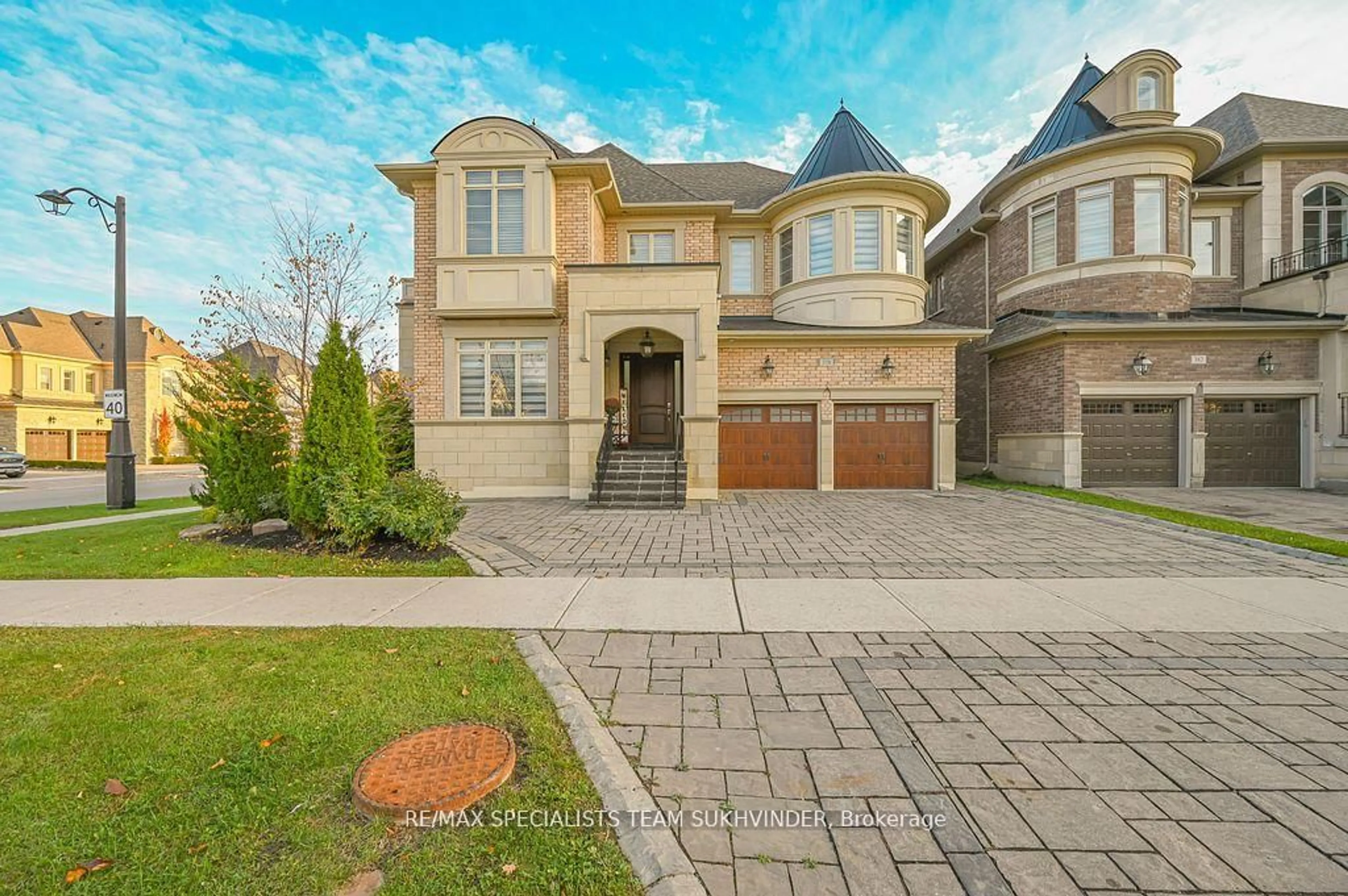 Home with brick exterior material, street for 378 Woodgate Pines Dr, Vaughan Ontario L4H 3N5