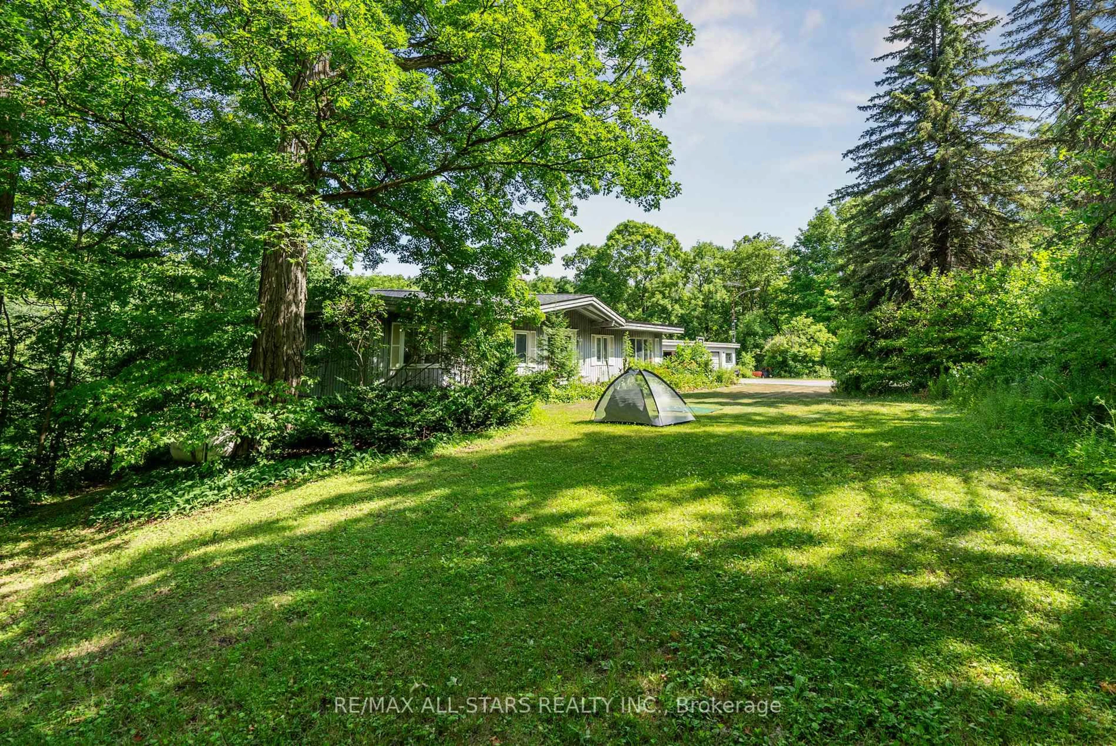 A pic from outside/outdoor area/front of a property/back of a property/a pic from drone, forest/trees view for 4819 Regional Rd 30 Rd, Uxbridge Ontario L9P 0J6