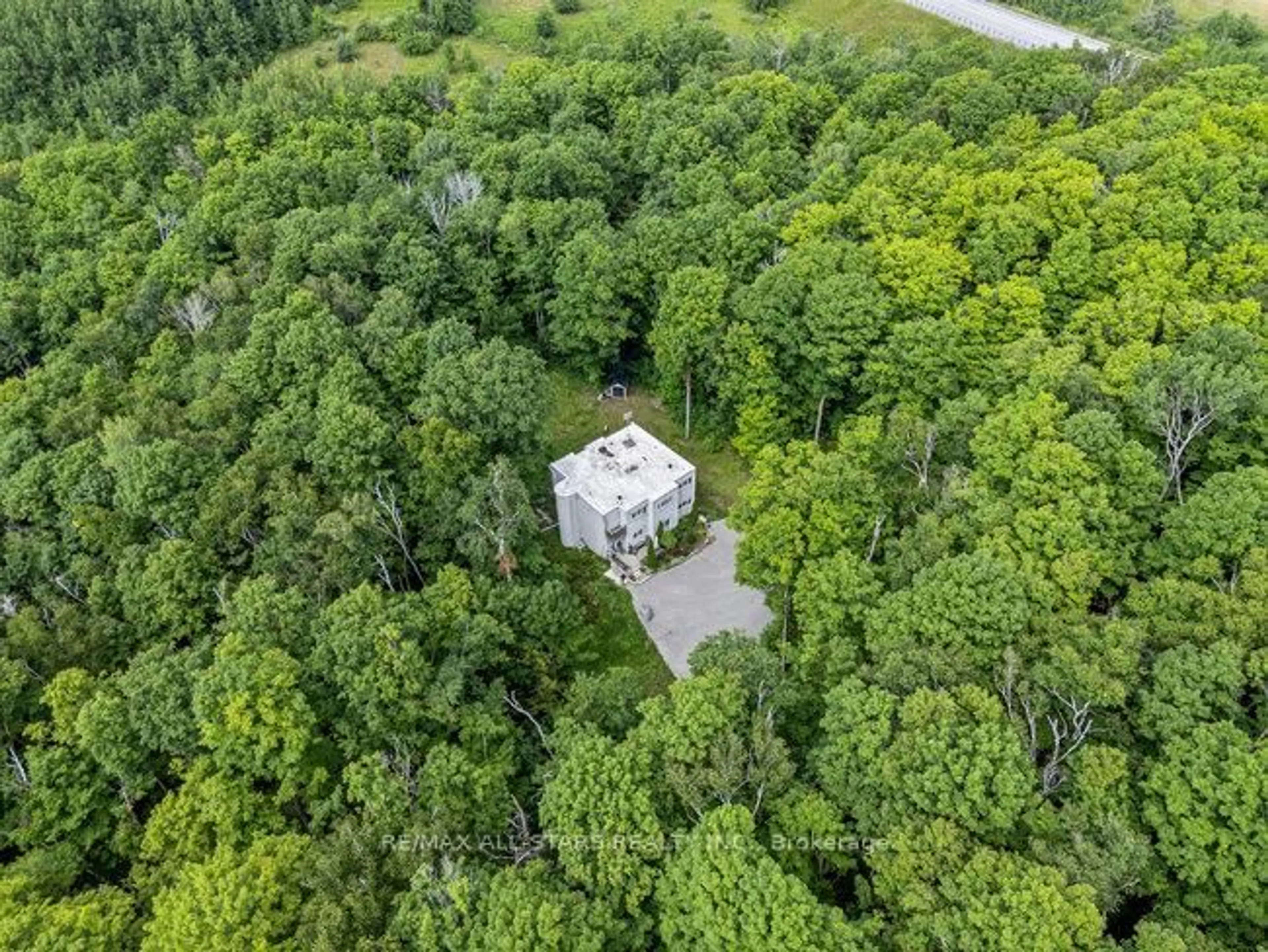 A pic from outside/outdoor area/front of a property/back of a property/a pic from drone, forest/trees view for 14586 Durham 30 Rd, Whitchurch-Stouffville Ontario L9P 1R2