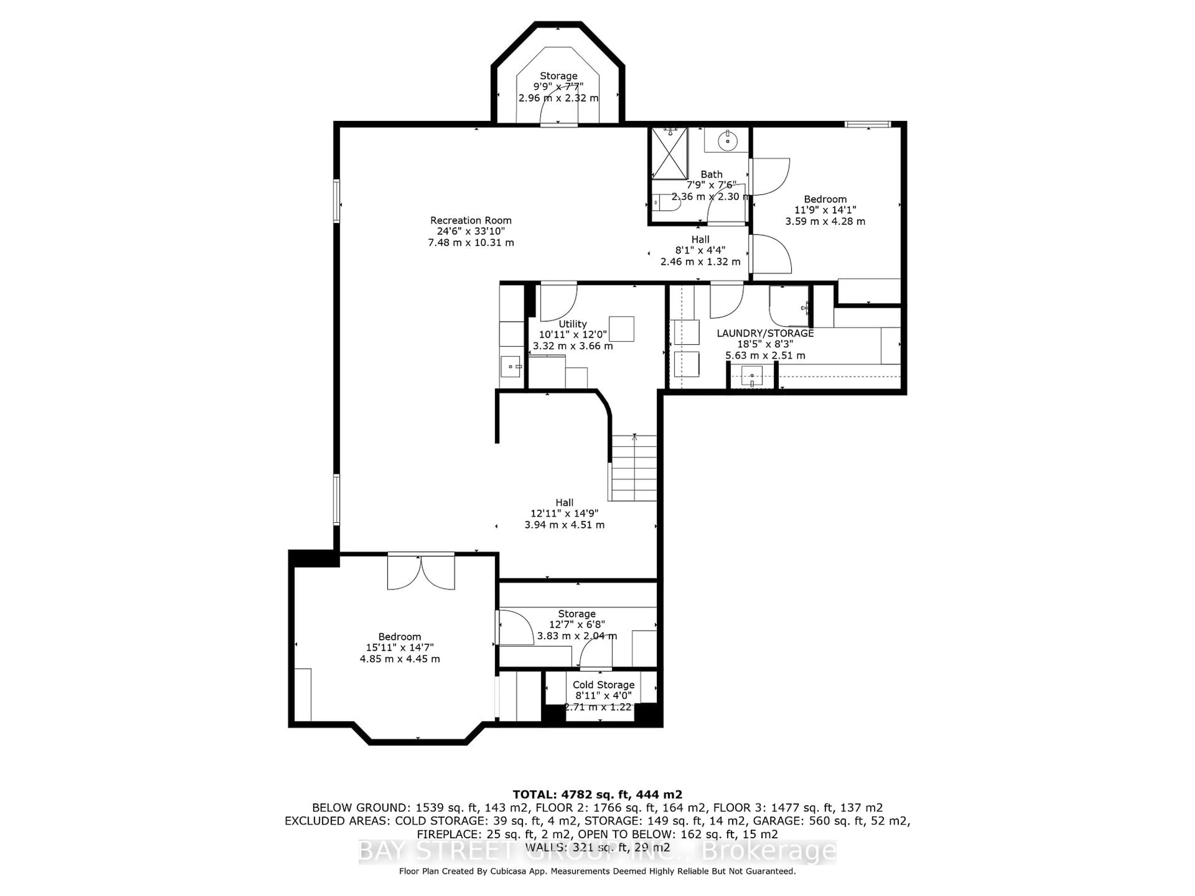 Floor plan for 55 Ava Cres, Richmond Hill Ontario L4B 2X5