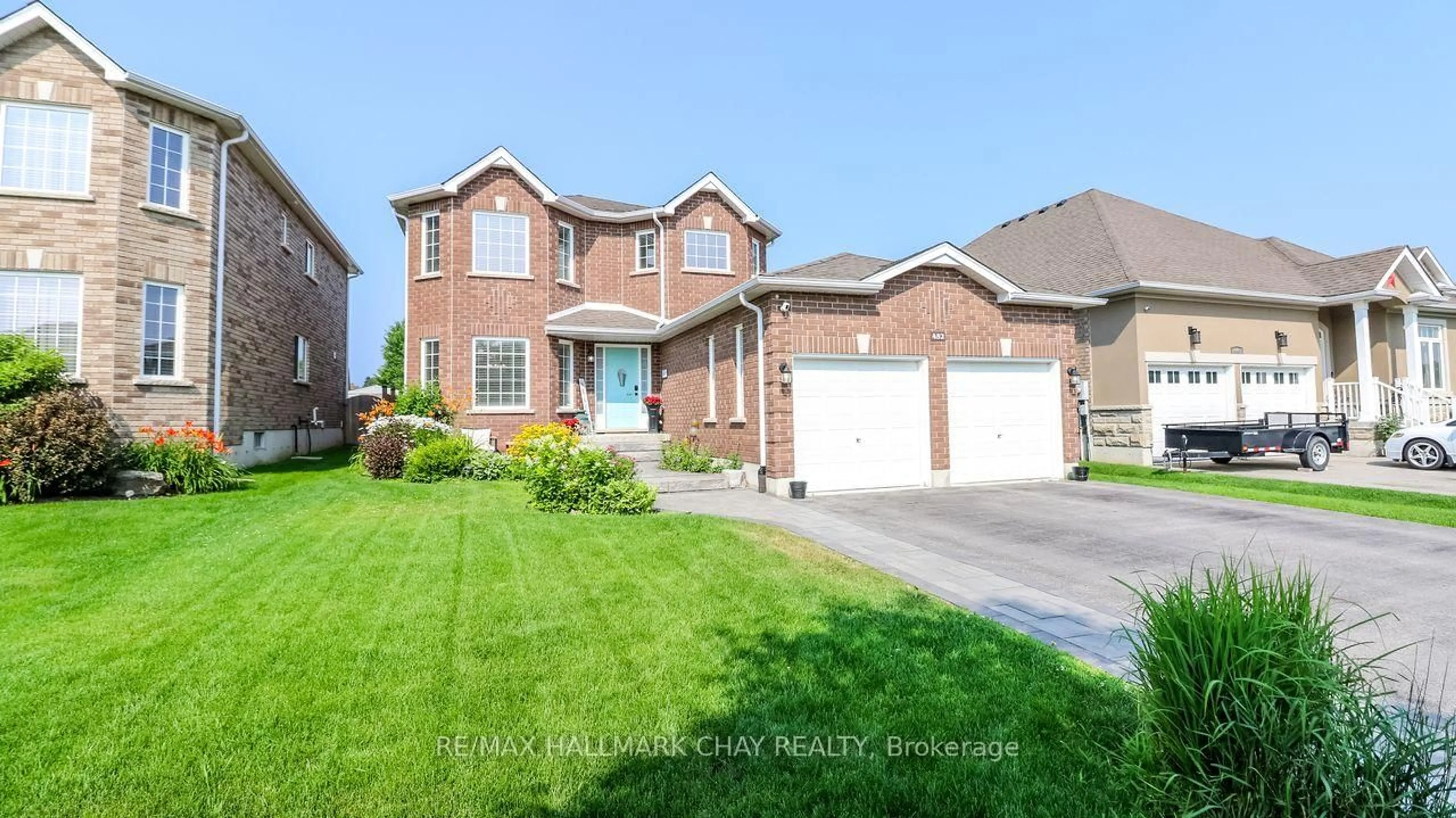 Home with brick exterior material, street for 452 Greenwood Dr, Essa Ontario L3W 0P7