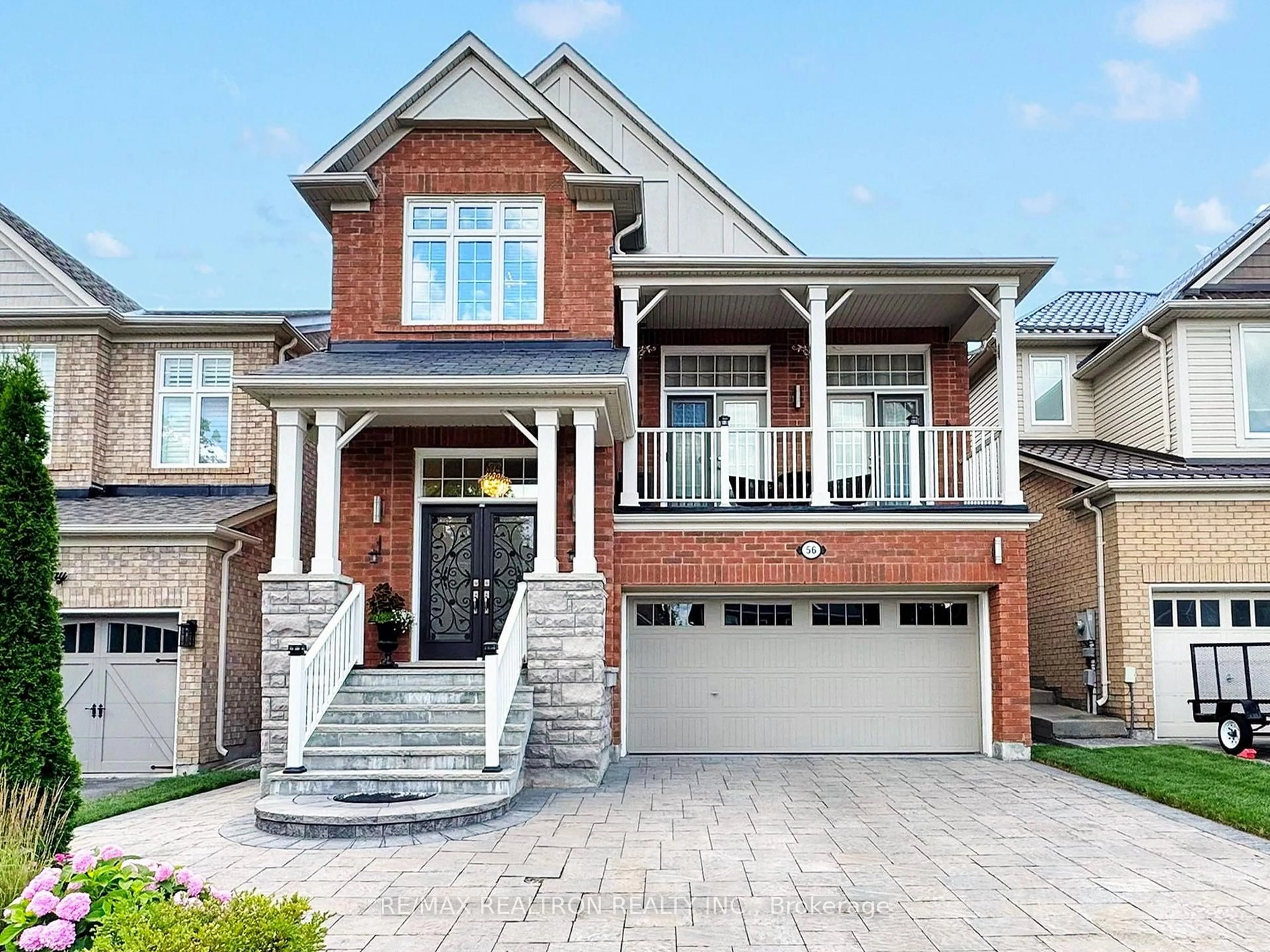Home with brick exterior material, street for 56 Ken Bishop Way, Newmarket Ontario L3X 3J6