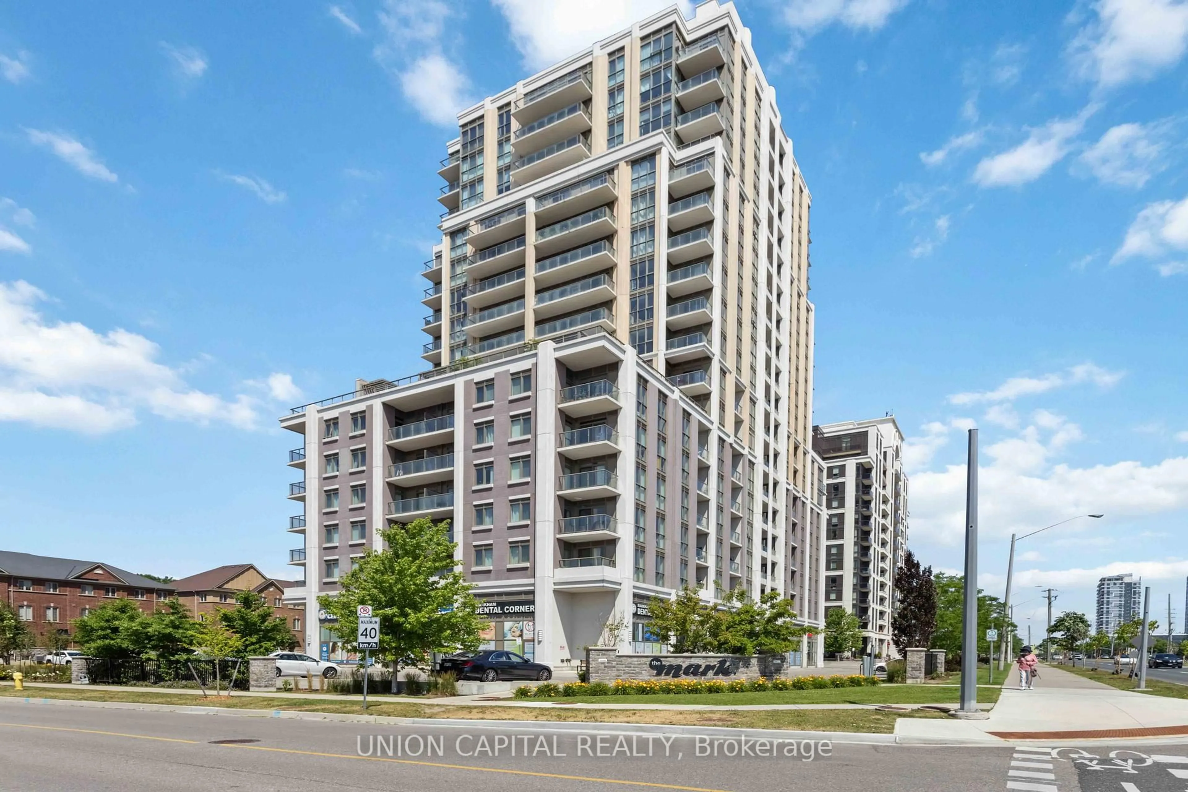 A pic from outside/outdoor area/front of a property/back of a property/a pic from drone, building for 9560 Markham Rd #512, Markham Ontario L6E 0T9