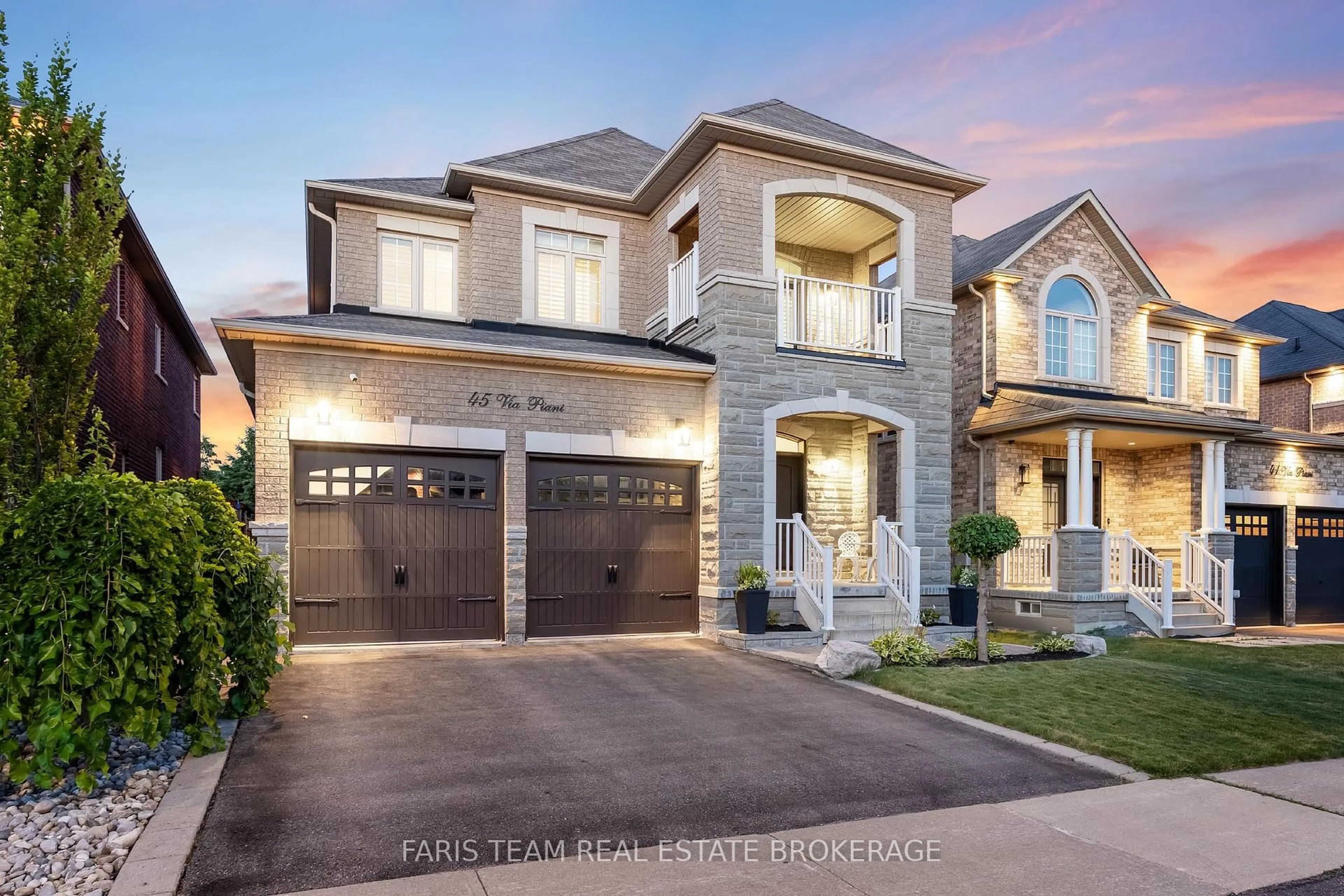 Home with brick exterior material, street for 45 Via Piani Rd, Vaughan Ontario L4H 0Y2