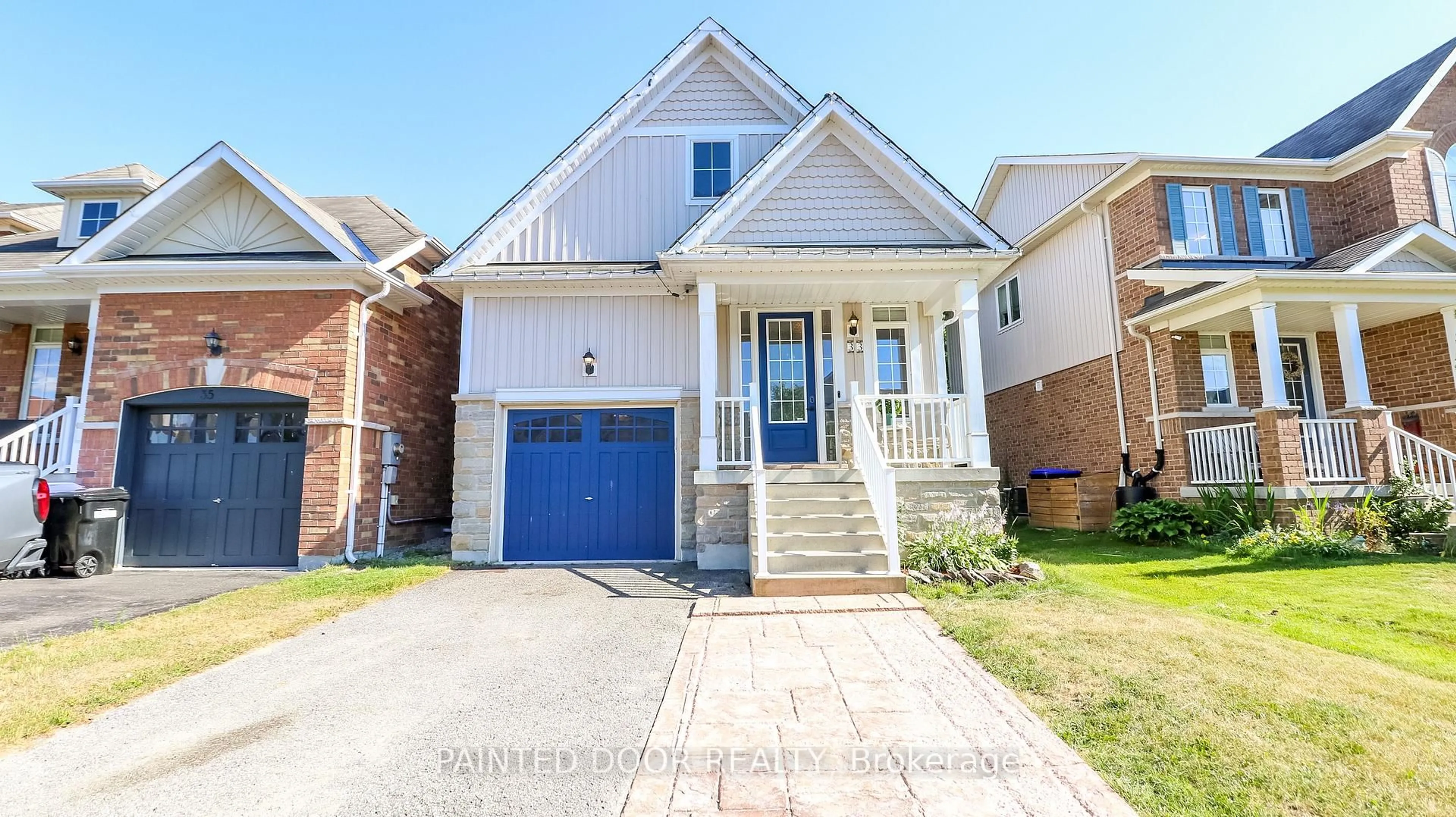 Home with brick exterior material, street for 33 Legion Way, Essa Ontario L0M 1B5
