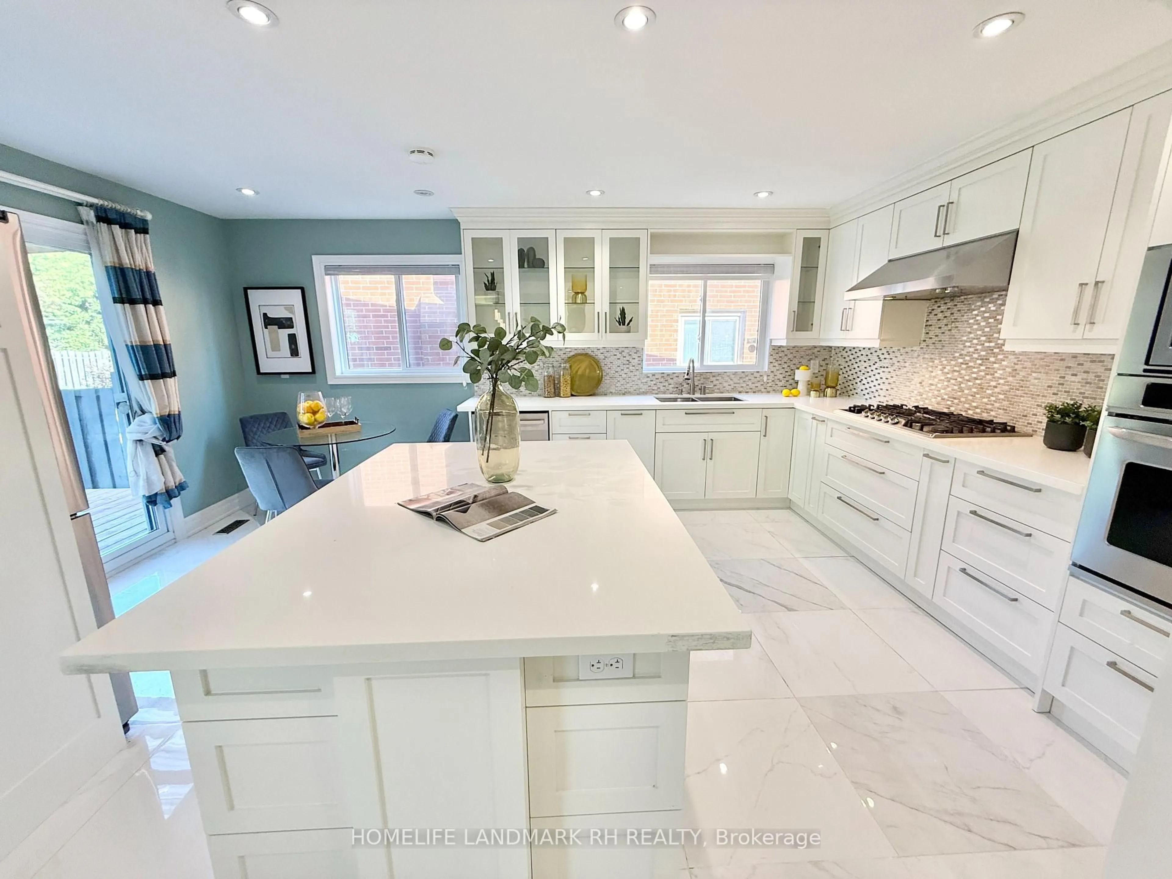 Contemporary kitchen, ceramic/tile floor for 7 Anthony Lane, Vaughan Ontario L4K 3K3