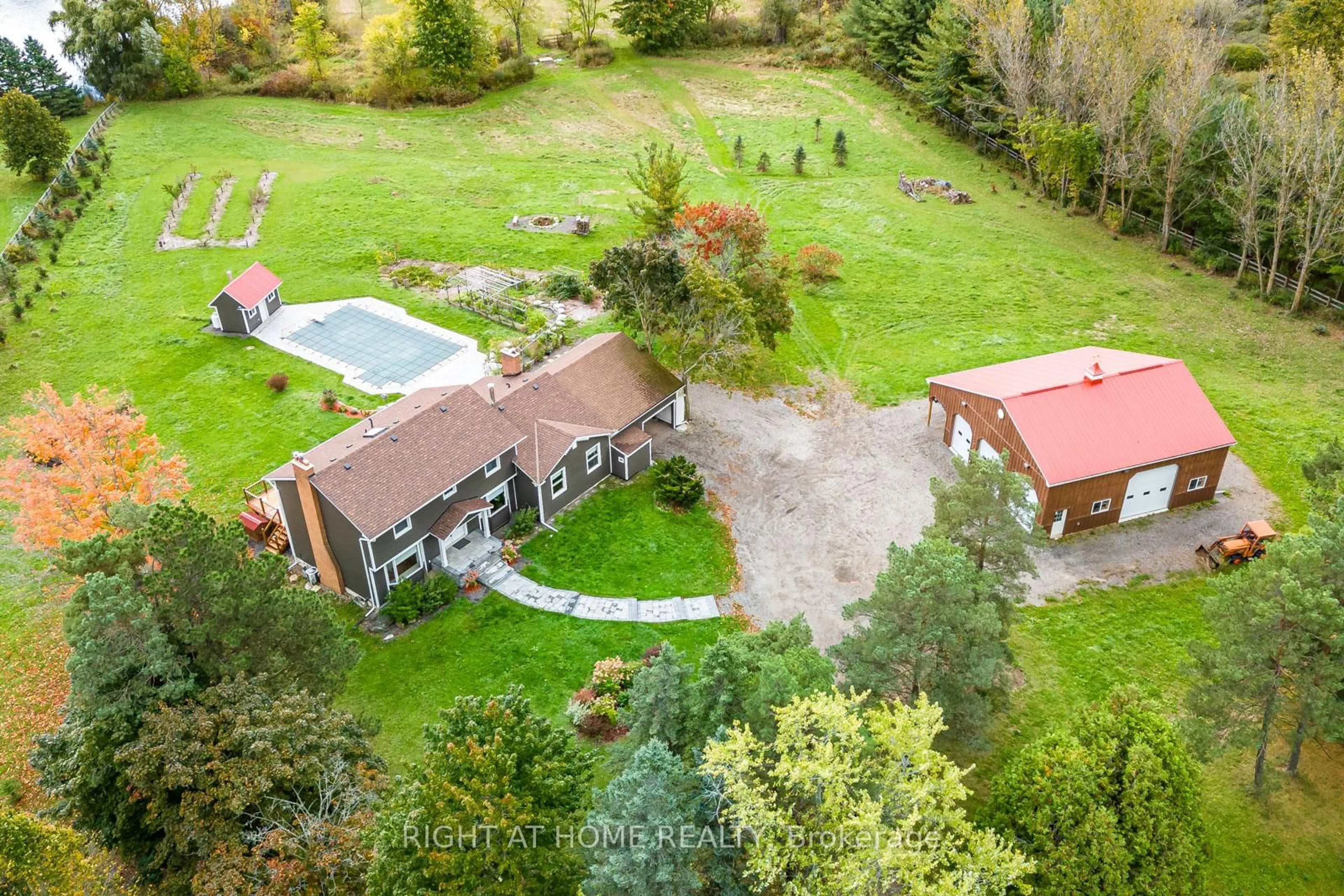 A pic from outside/outdoor area/front of a property/back of a property/a pic from drone, building for 7975 18th Sdrd, King Ontario L0G 1T0