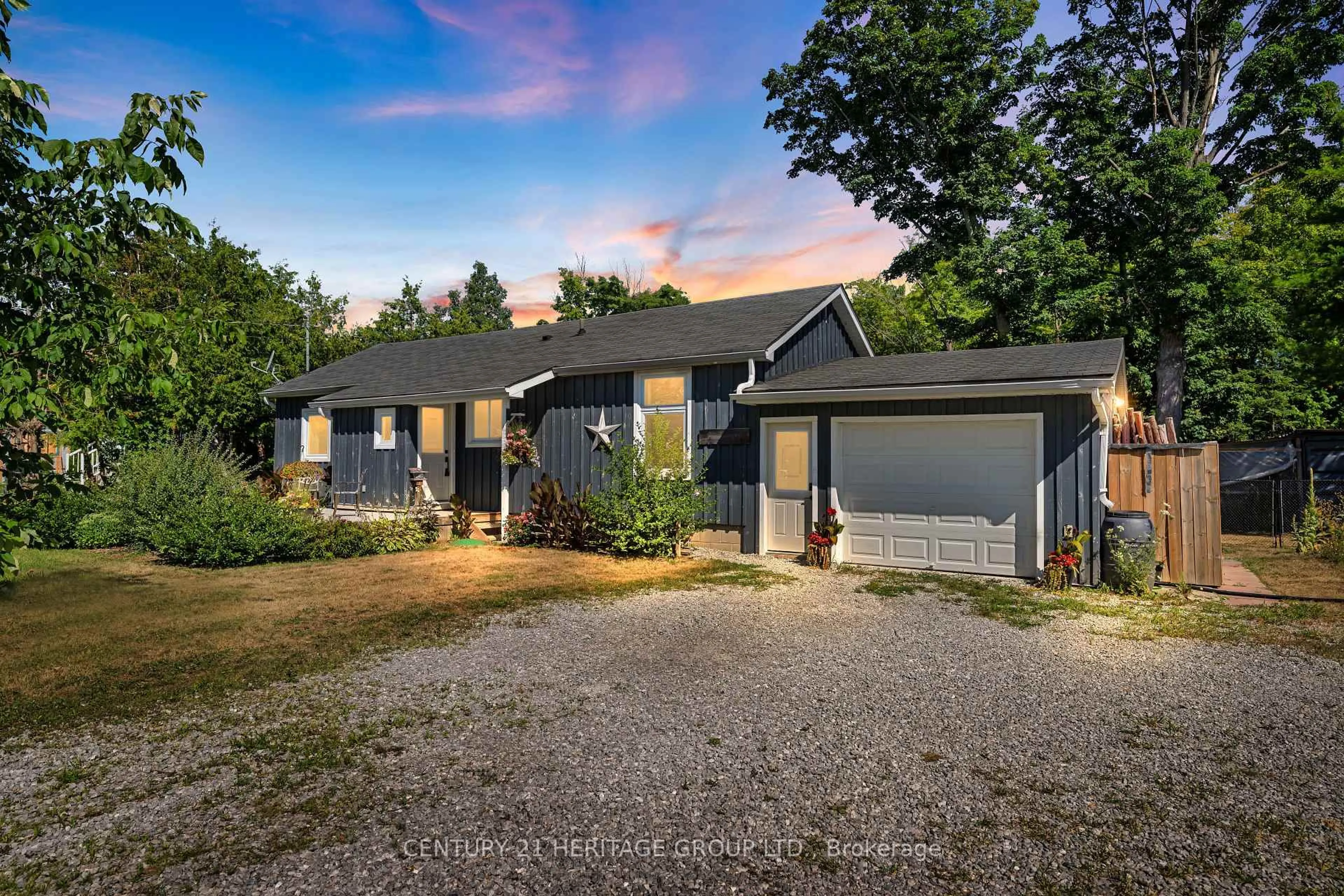 A pic from outside/outdoor area/front of a property/back of a property/a pic from drone, street for 393B Thorah Concession Rd 2 Rd, Brock Ontario L0K 1A0