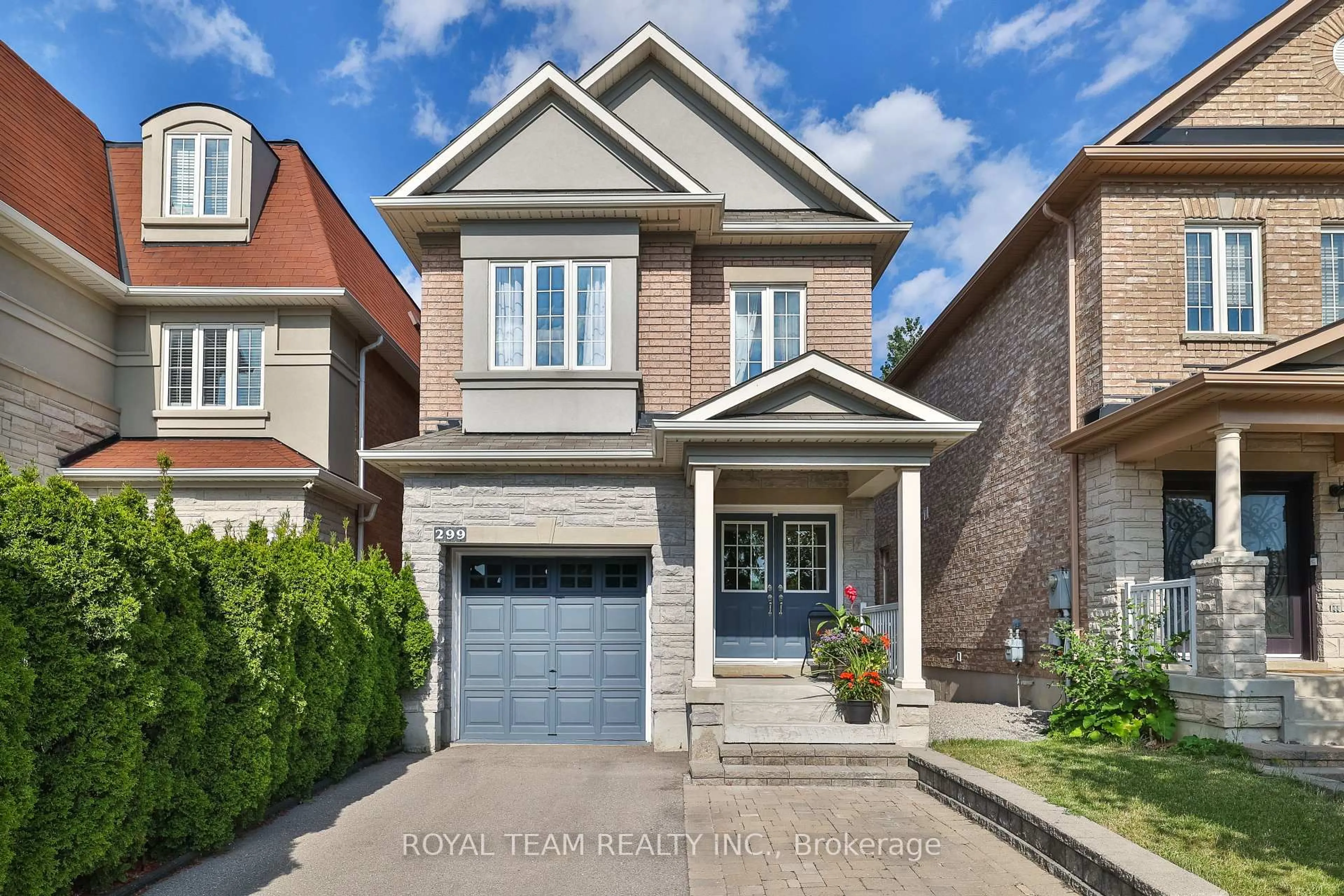 Home with brick exterior material, street for 299 Bathurst Glen Dr, Vaughan Ontario L4J 9K8
