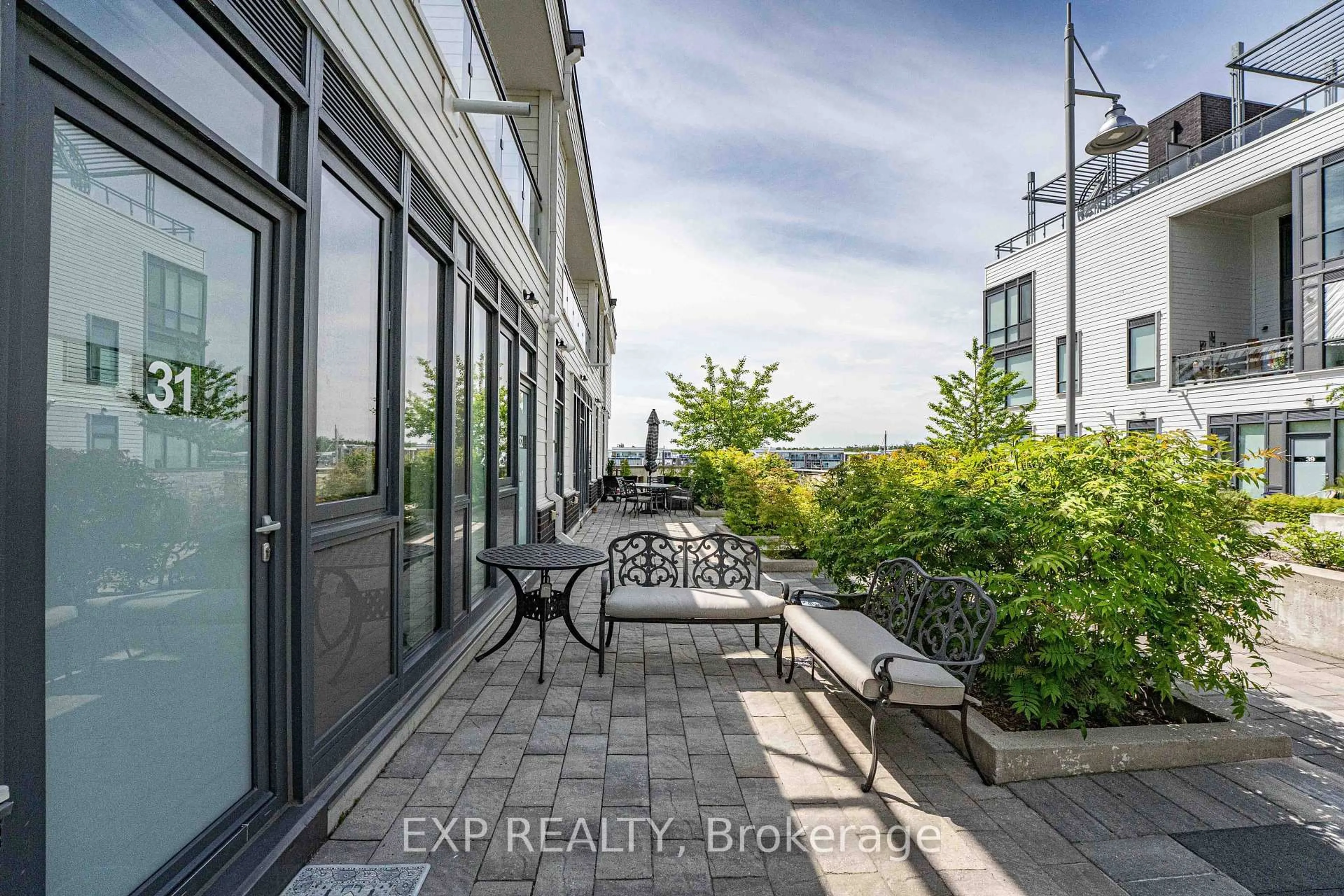 Patio, water/lake/river/ocean view for 247 Broward Way #31, Innisfil Ontario L9S 0M1
