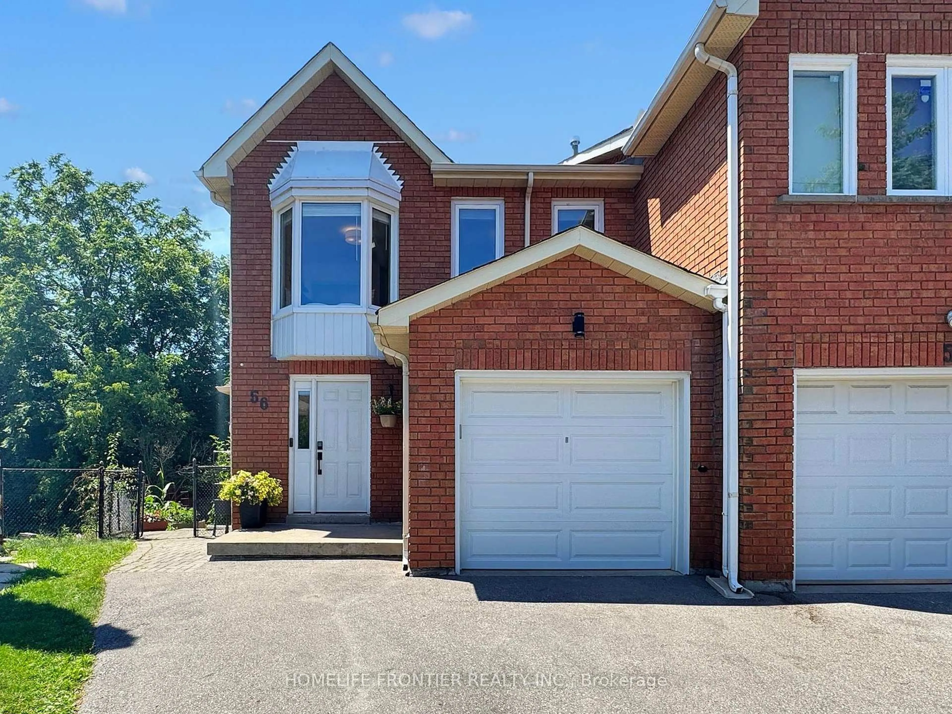 Home with brick exterior material, street for 56 Queensmill Crt, Richmond Hill Ontario L4B 1N3