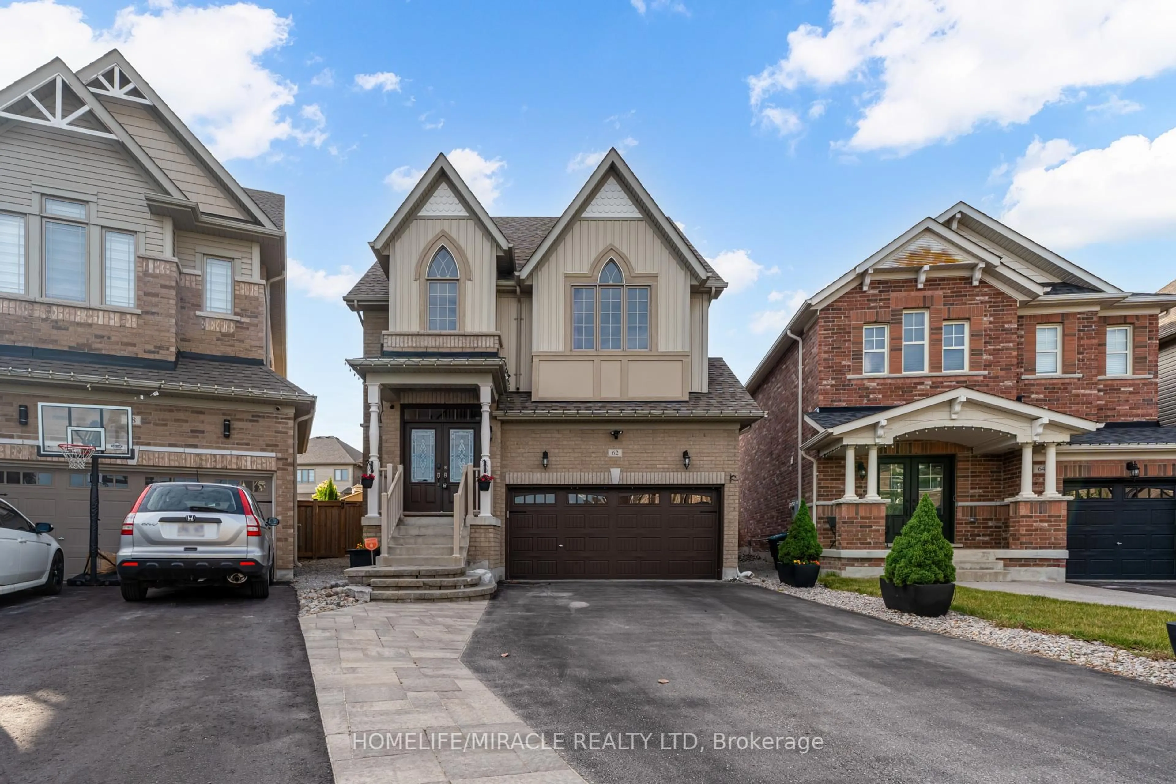 Home with brick exterior material, street for 62 Hoard Ave, New Tecumseth Ontario L9R 0M7