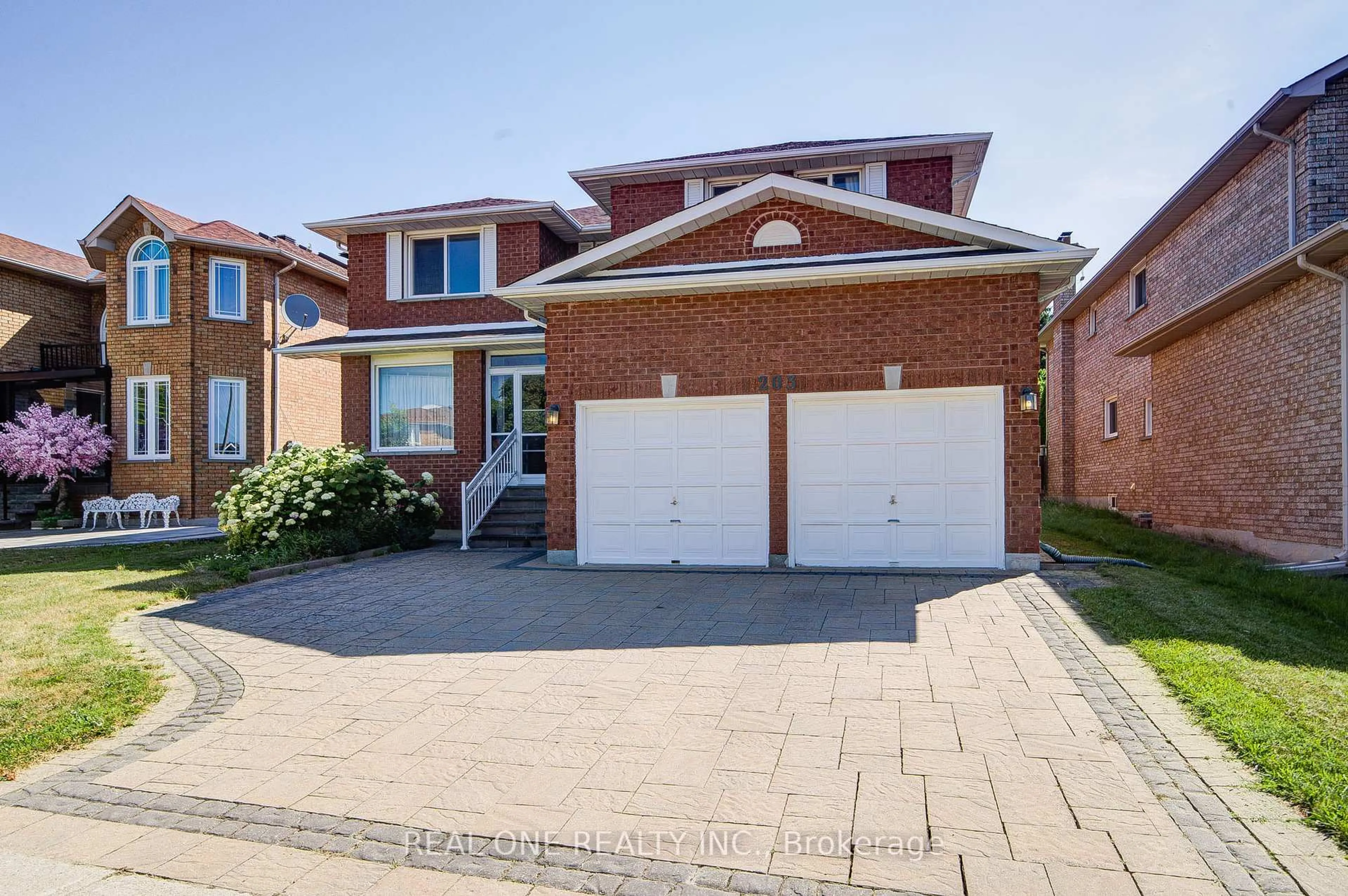 Home with brick exterior material, street for 203 Valleymede Dr, Richmond Hill Ontario L4B 3S4