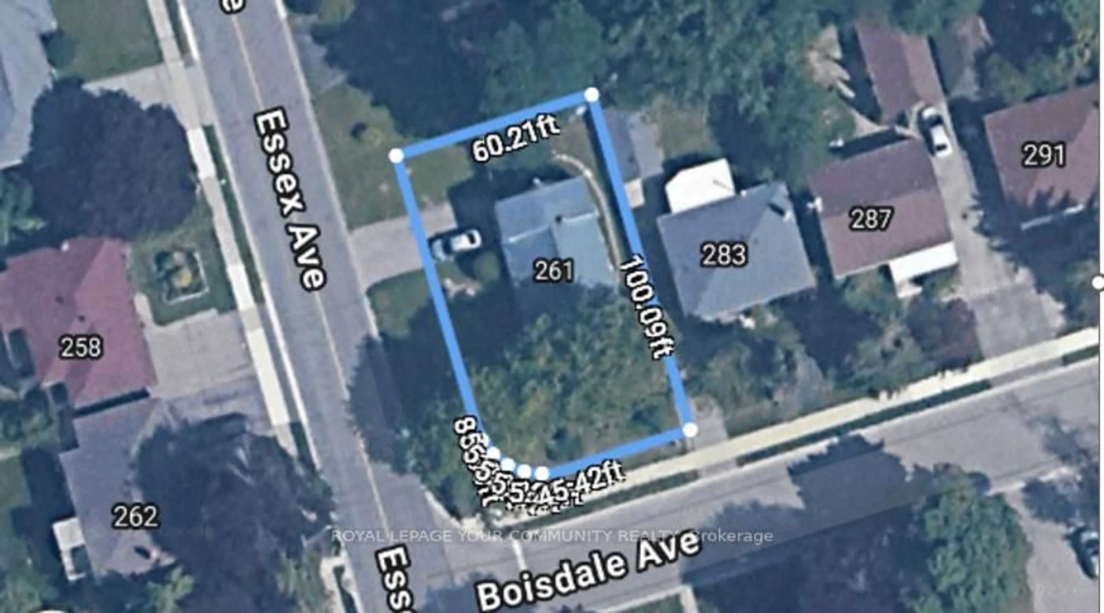 A pic from outside/outdoor area/front of a property/back of a property/a pic from drone, building for 261 Essex Ave, Richmond Hill Ontario L4C 2C3