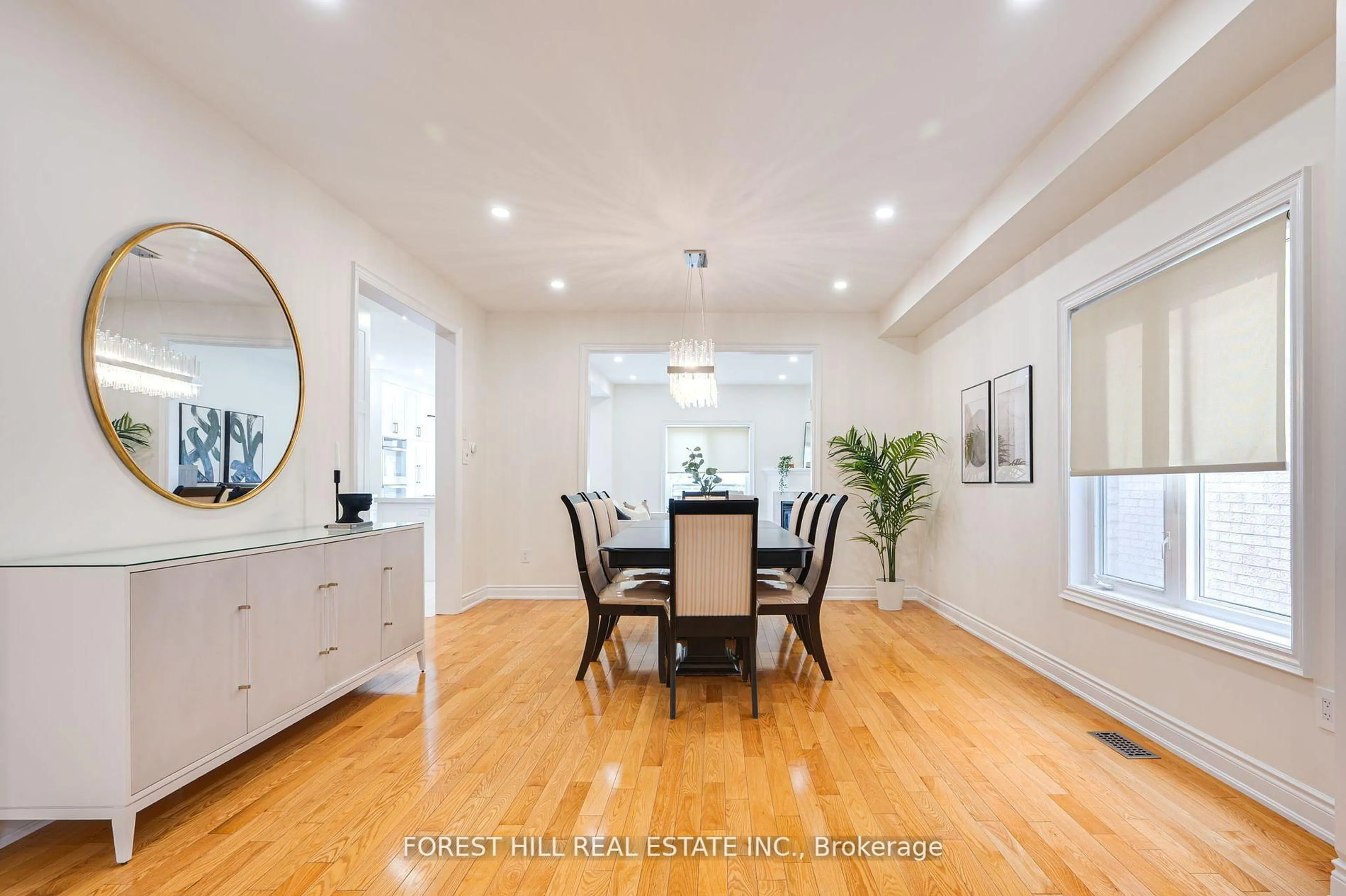 Dining room, wood/laminate floor for 486 Apple Blossom Dr, Vaughan Ontario L4J 9A3
