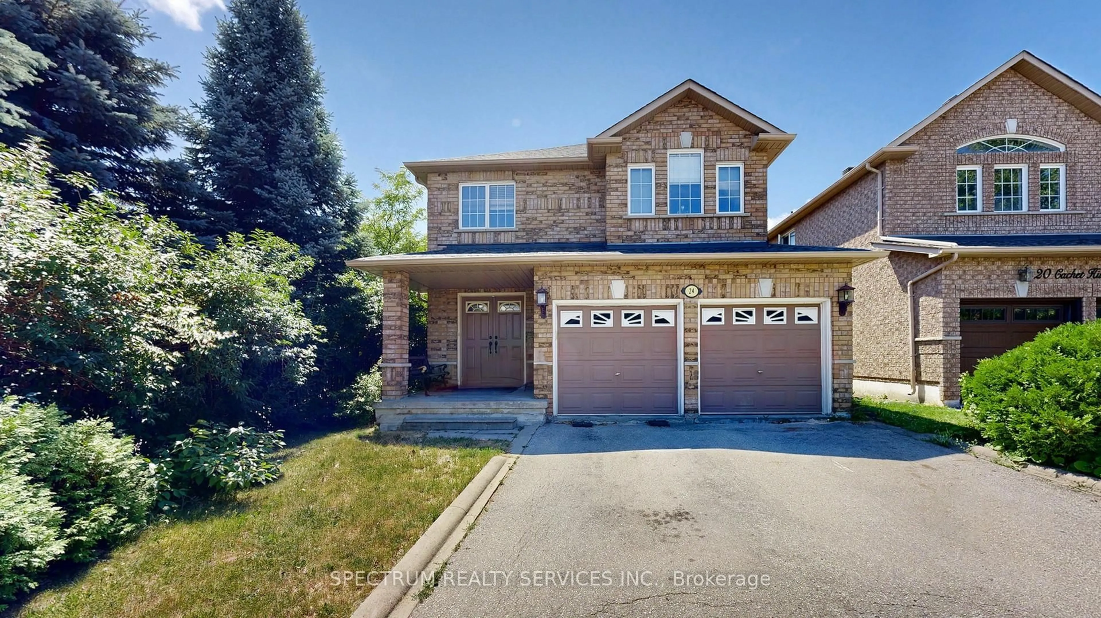 Home with brick exterior material, street for 24 Cachet Hill Cres, Vaughan Ontario L4H 1S6