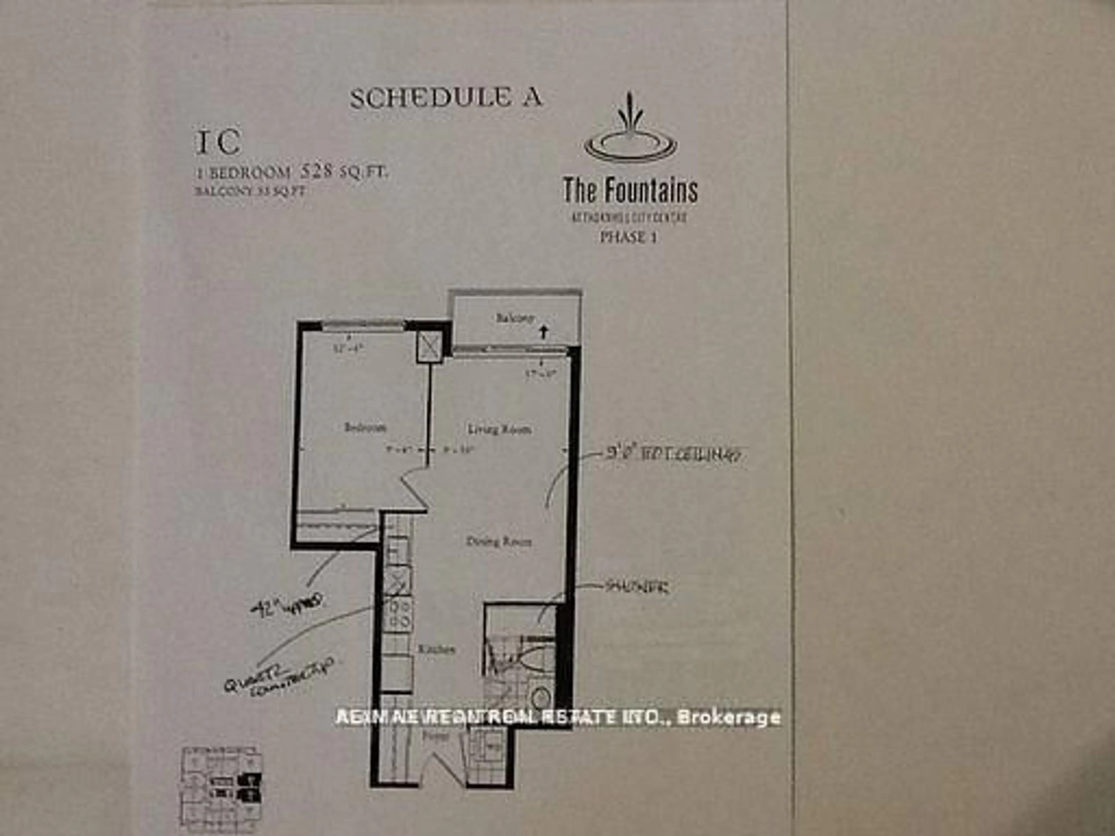 Floor plan for 75 North Park Dr #603, Vaughan Ontario L4J 0H8