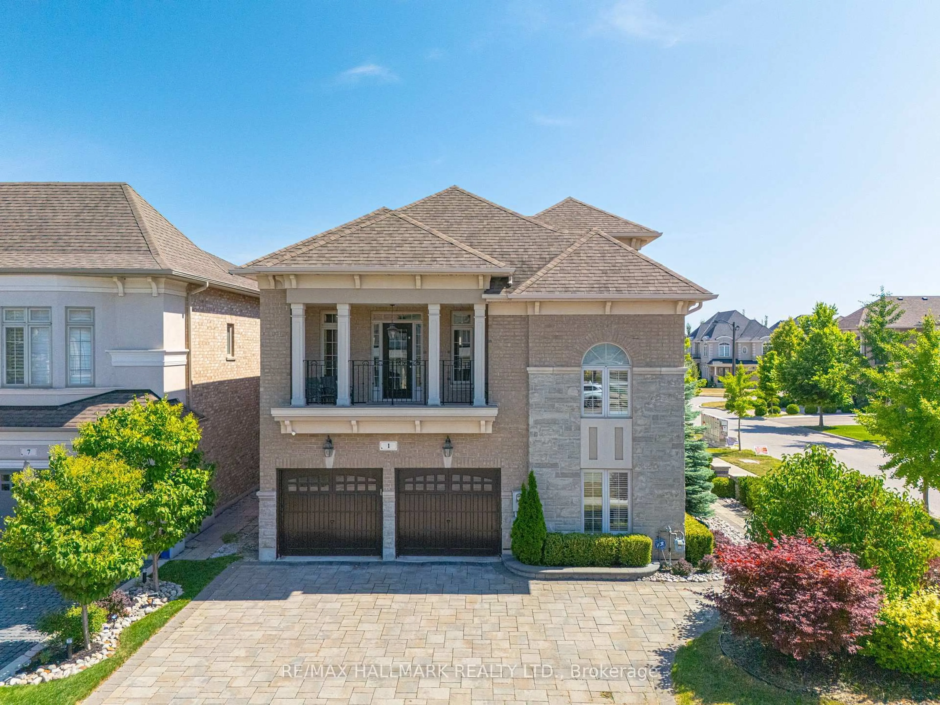 Home with brick exterior material, street for 1 Ostrovsky Rd, Vaughan Ontario L4H 0W1