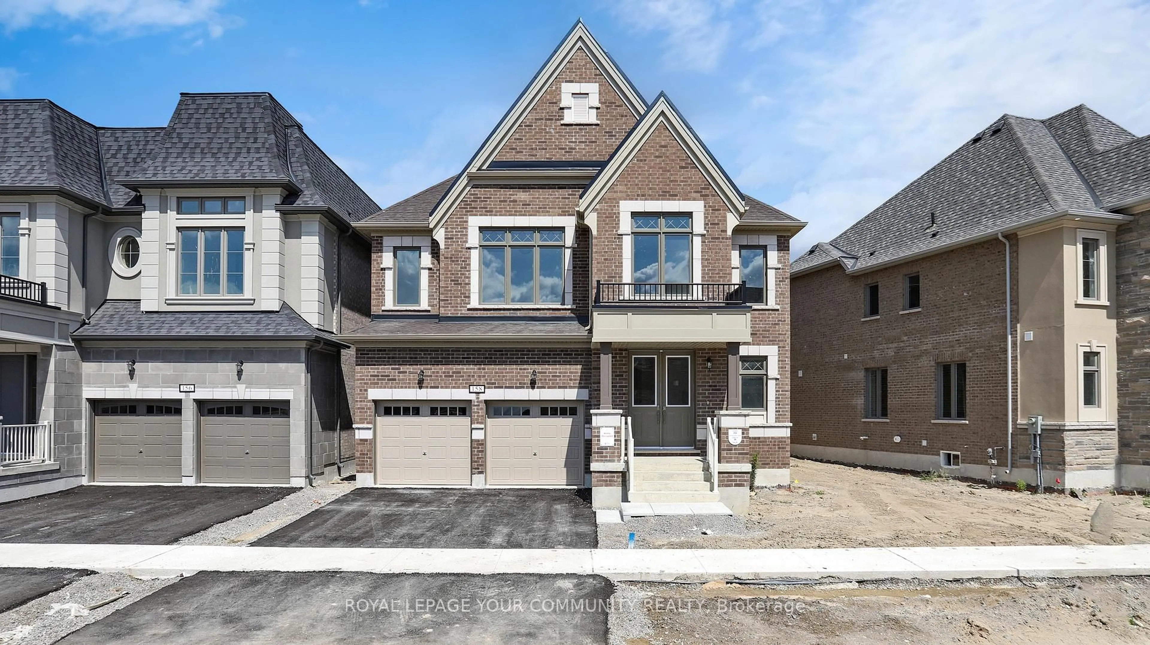 Home with brick exterior material, street for 158 Harvey Bunker Cres, Markham Ontario L6C 3M8
