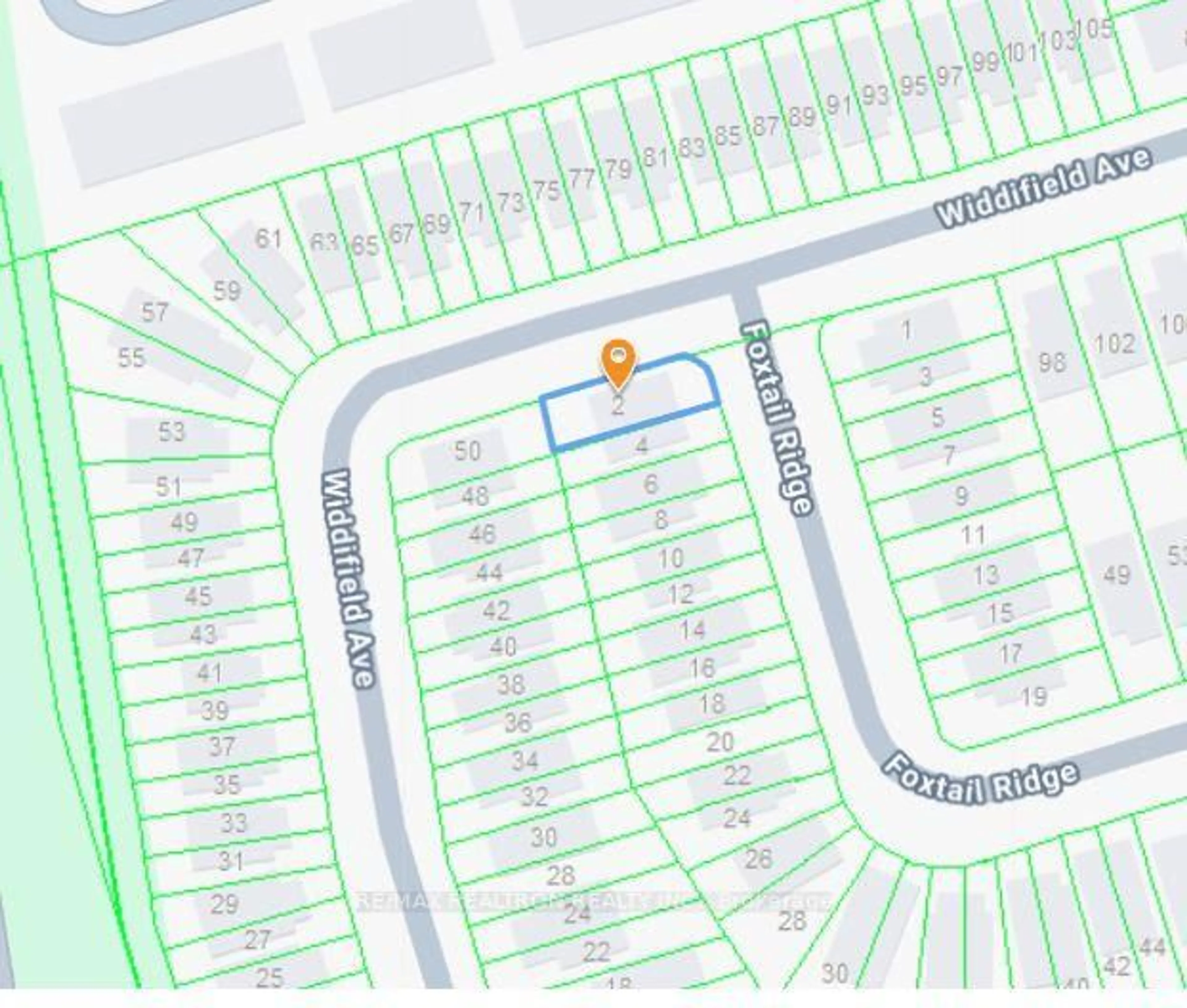 Picture of a map for 2 Foxtail Rdge, Newmarket Ontario L3X 1Z4