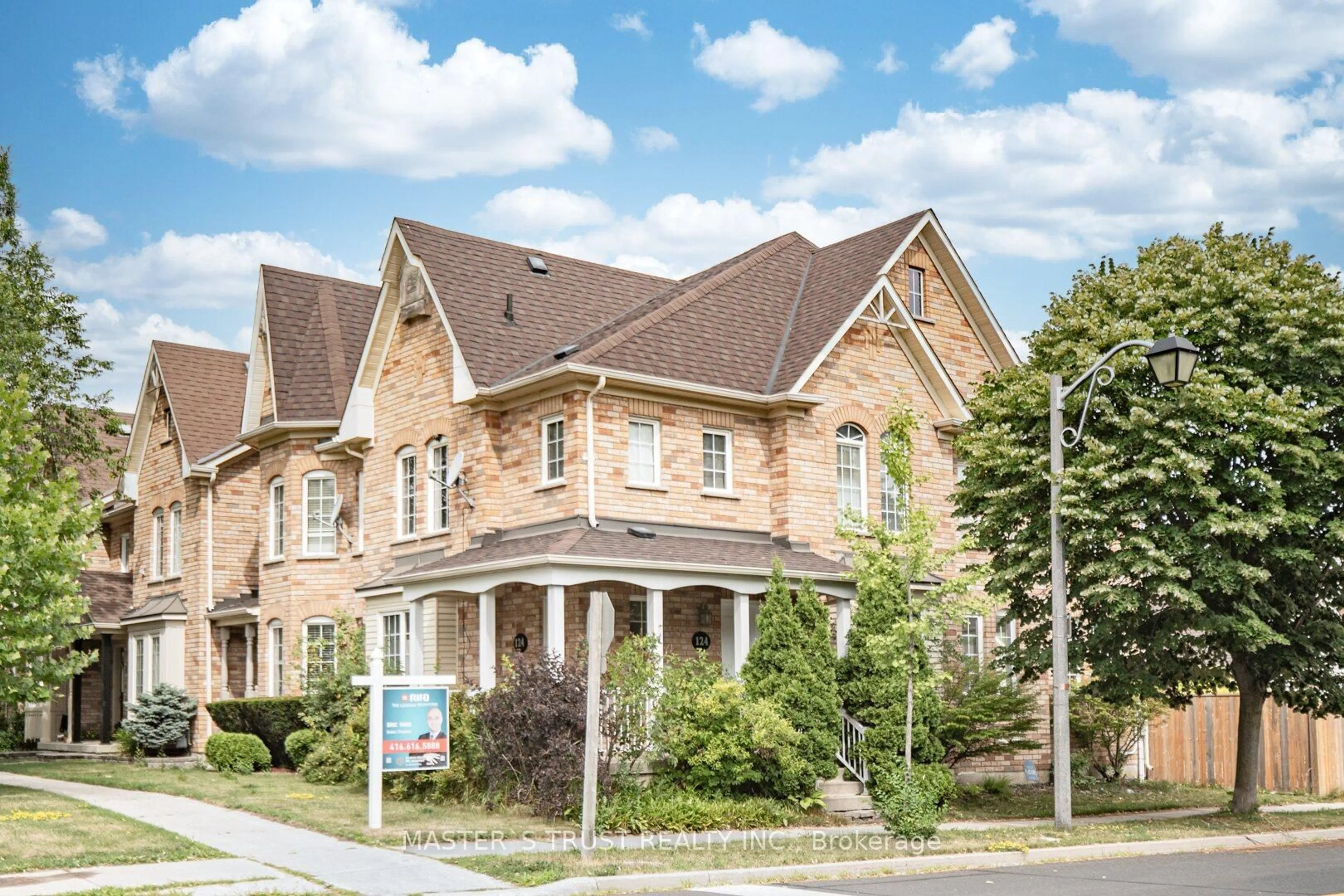Home with brick exterior material, street for 124 White's Hill Ave, Markham Ontario L6B 1C8