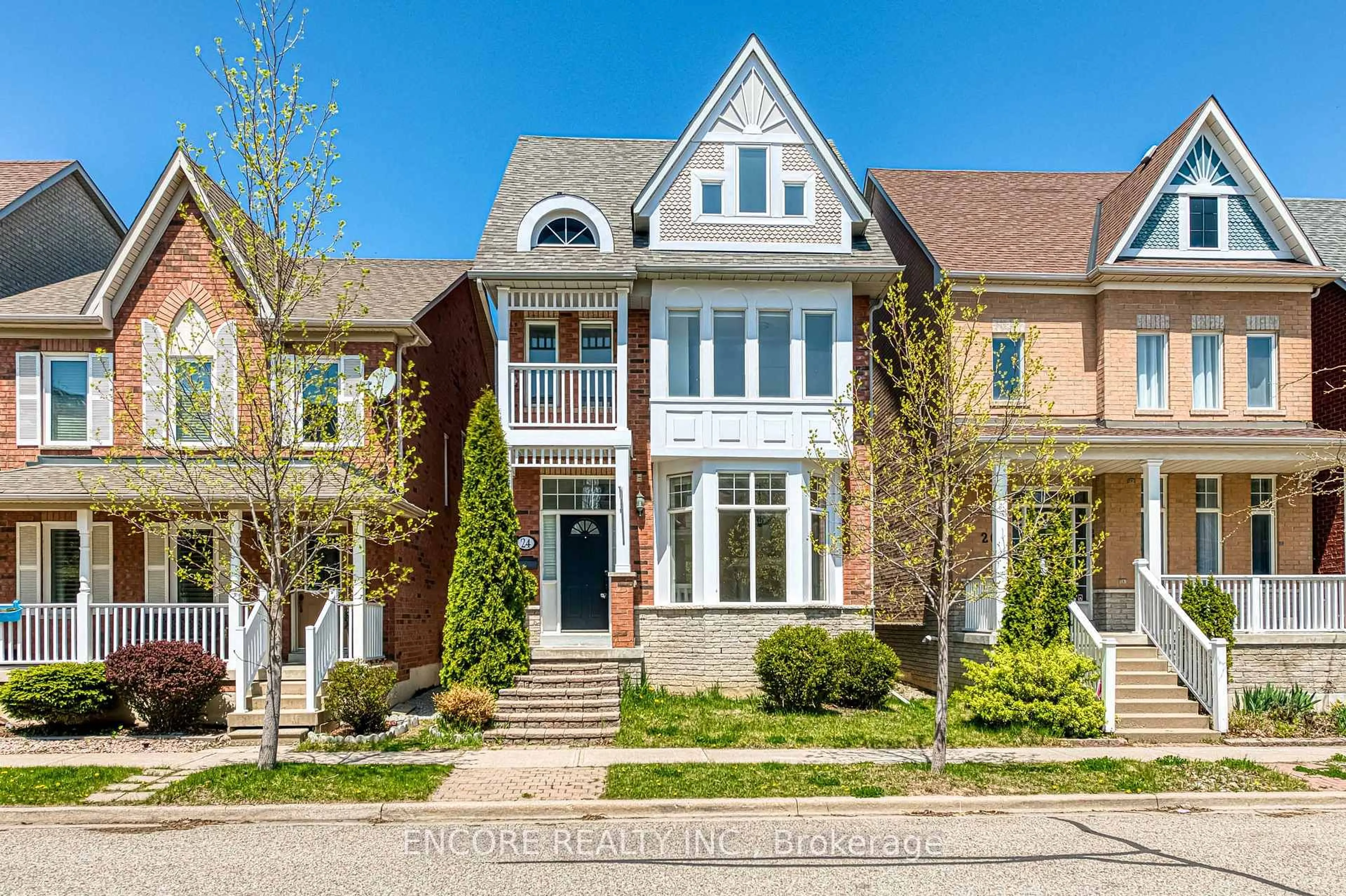 Home with brick exterior material, street for 24 Spring Meadow Ave, Markham Ontario L6B 1B5