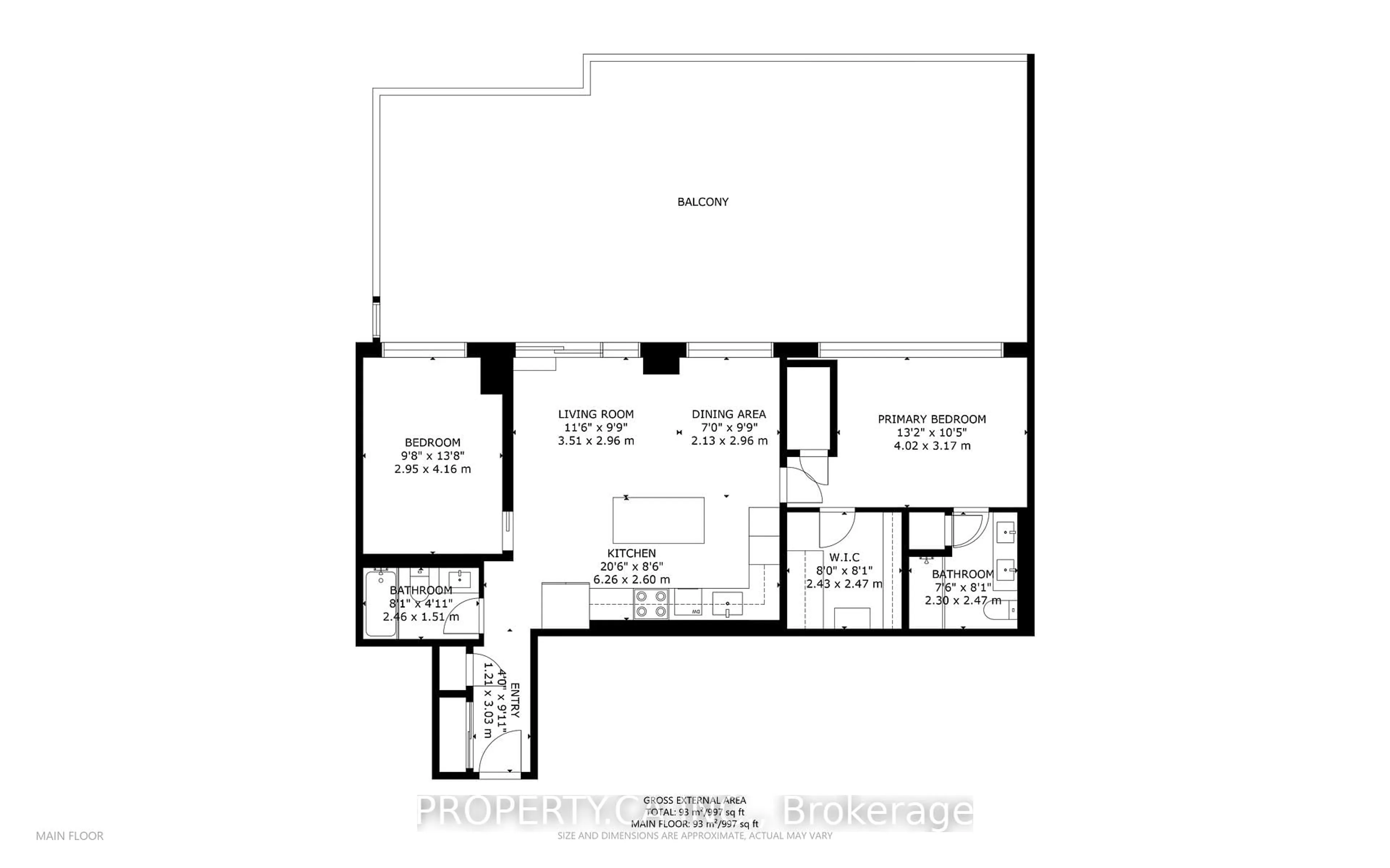 Floor plan for 10 Gatineau Dr #216W, Vaughan Ontario L4J 0L2
